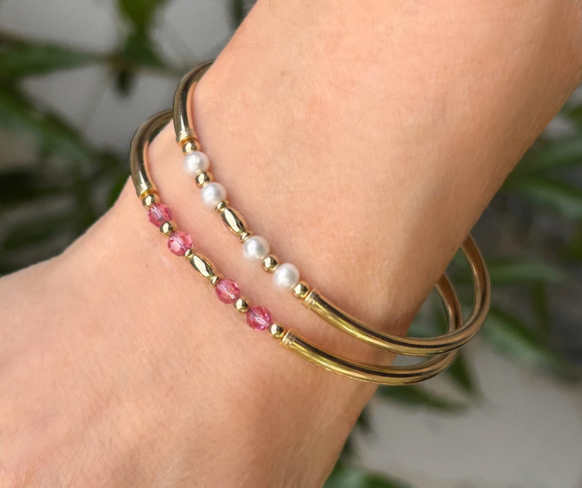 Abbie Pink Austrian Crystal Gold Filled Bracelet - Image 5