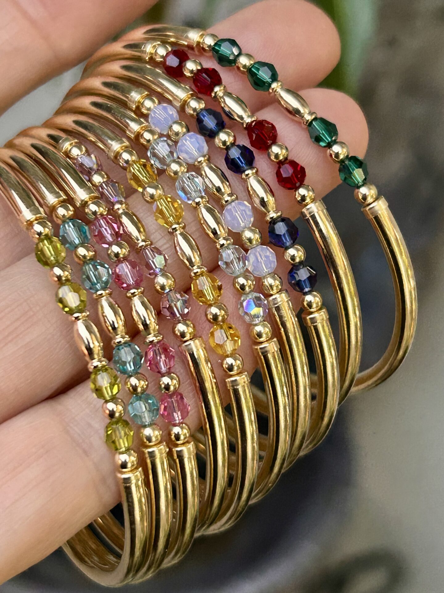Abbie Pink Austrian Crystal Gold Filled Bracelet - Image 6