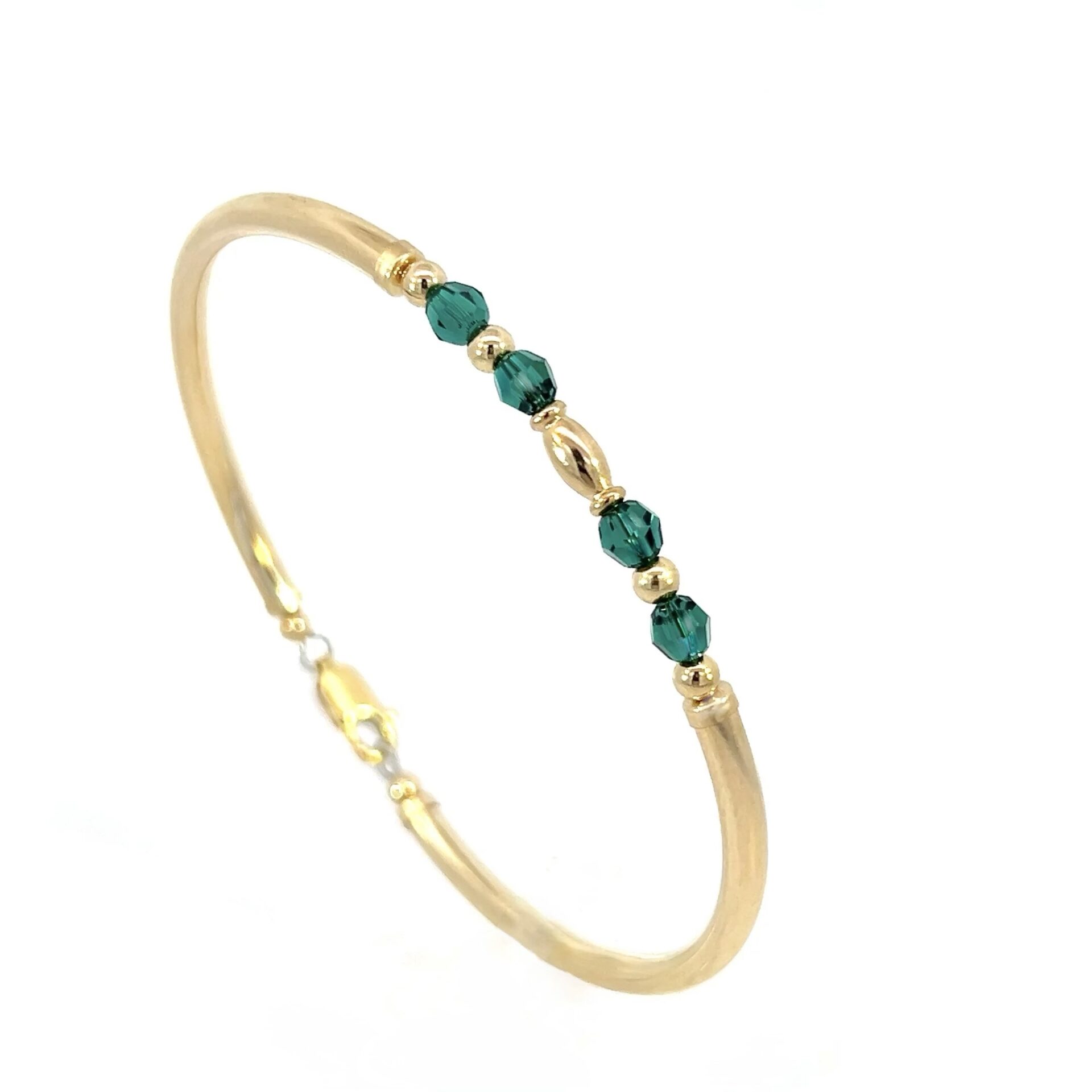 Abbie Emerald Austrian Crystal Gold Filled Bracelet