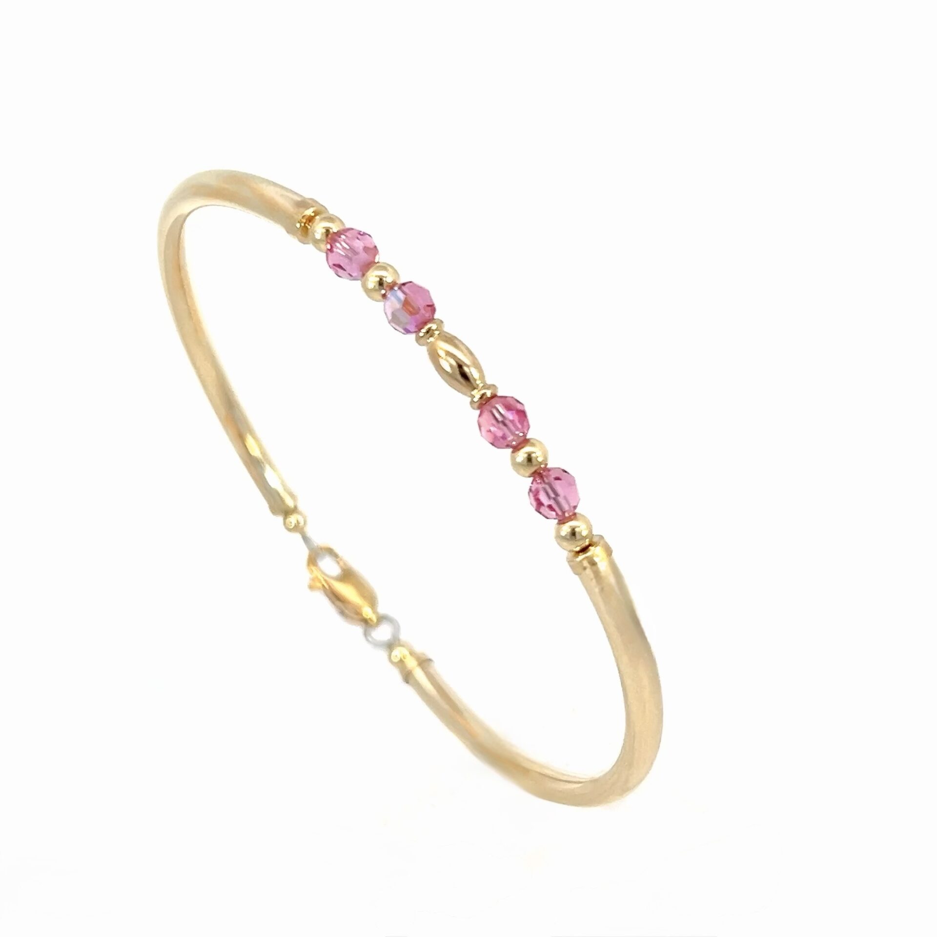 Abbie Pink Austrian Crystal Gold Filled Bracelet