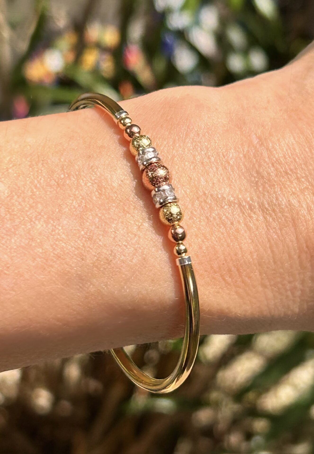 Amirah Tri Colour Cz Gold Filled Bracelet - Image 3