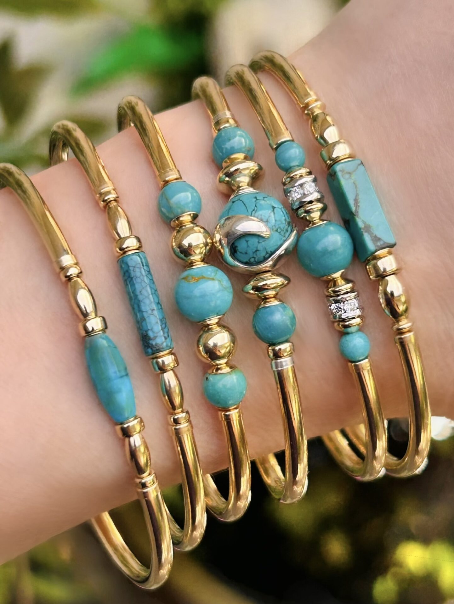 Turquoise Oriana Gold Filled Bracelet - Image 4
