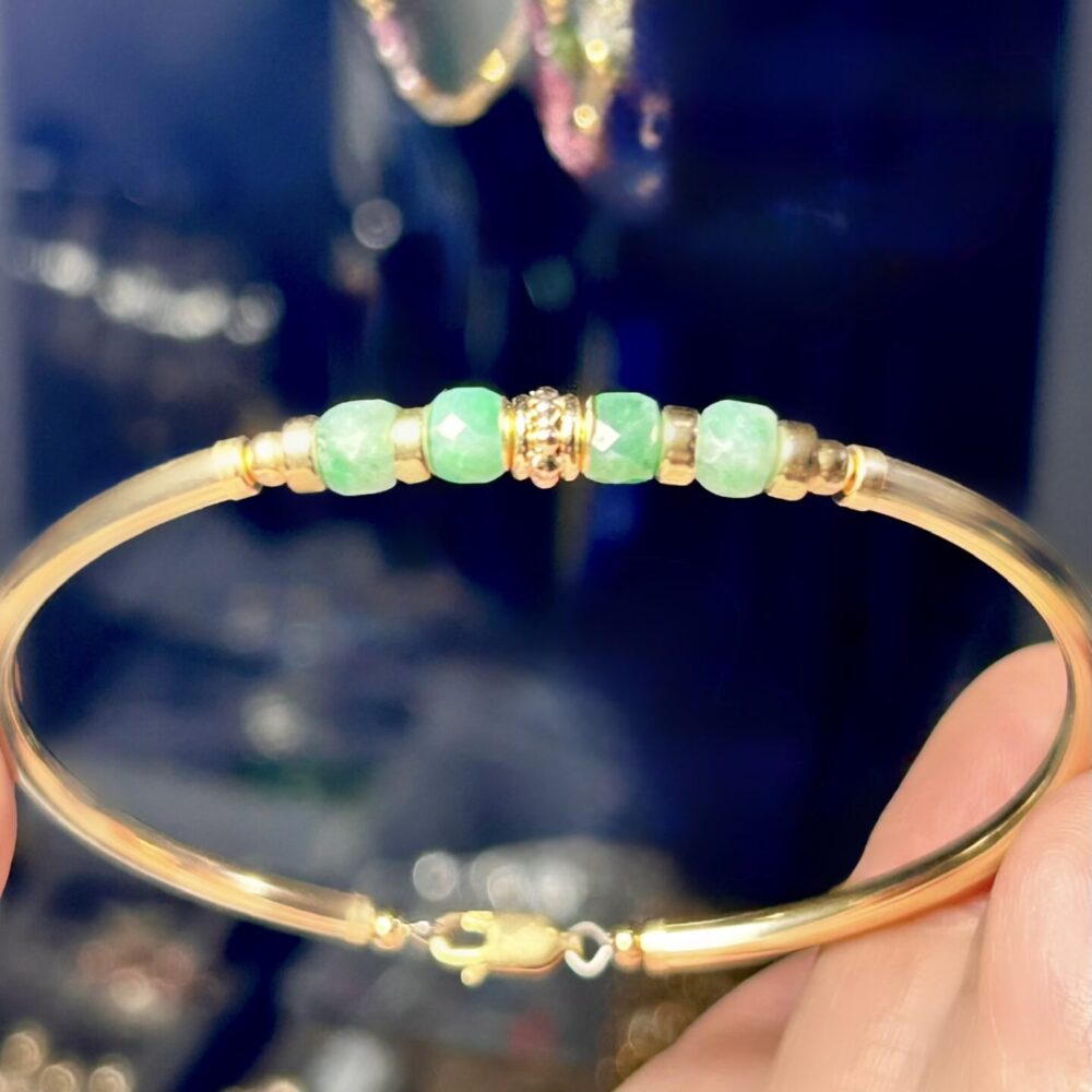 Emerald Charlie Gold Filled Bracelet