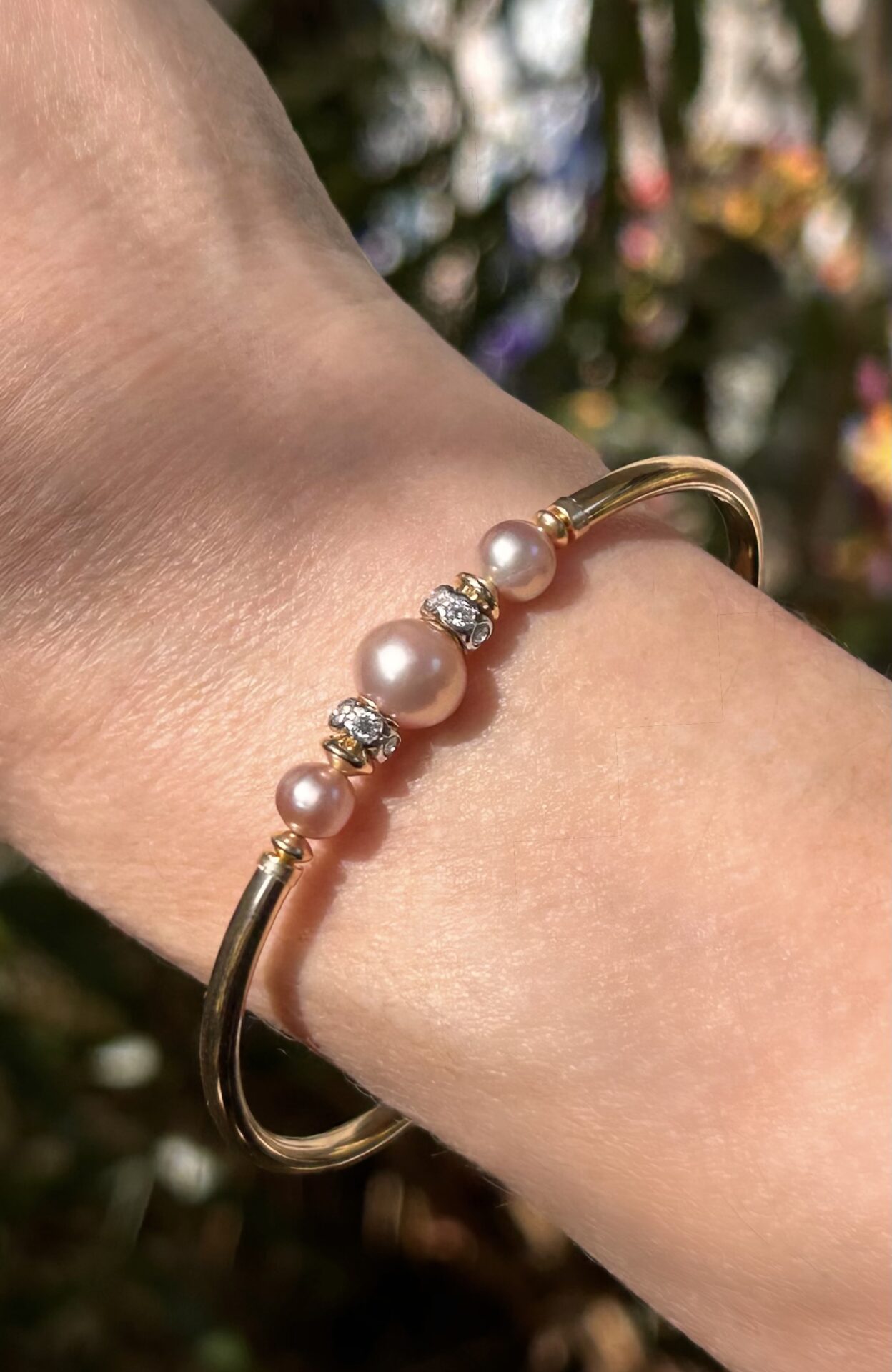 Pink Bella Pearl Gold Filled Bracelet - Image 2