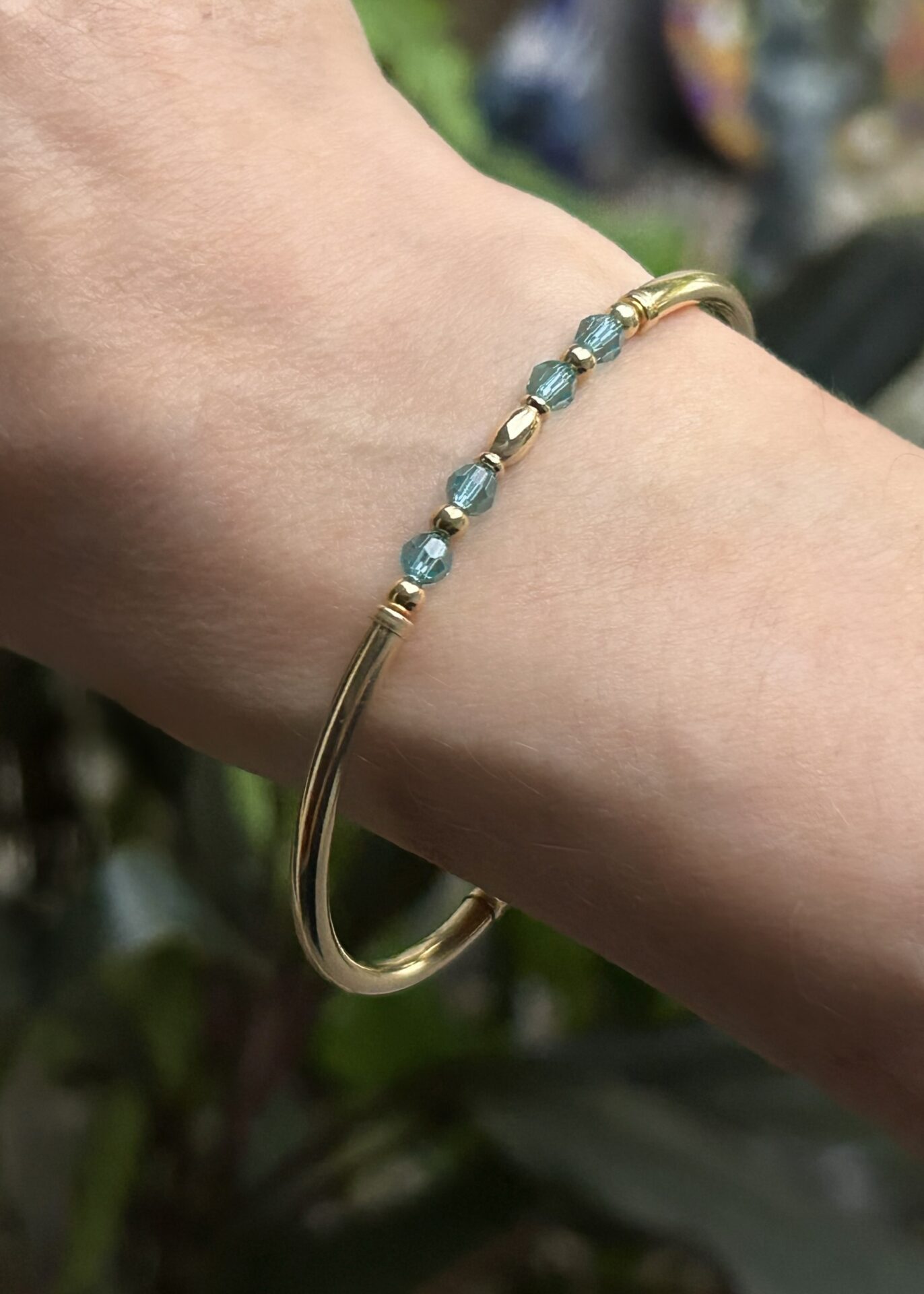 Abbie Topaz Austrian Crystal Gold Filled Bracelet - Image 2