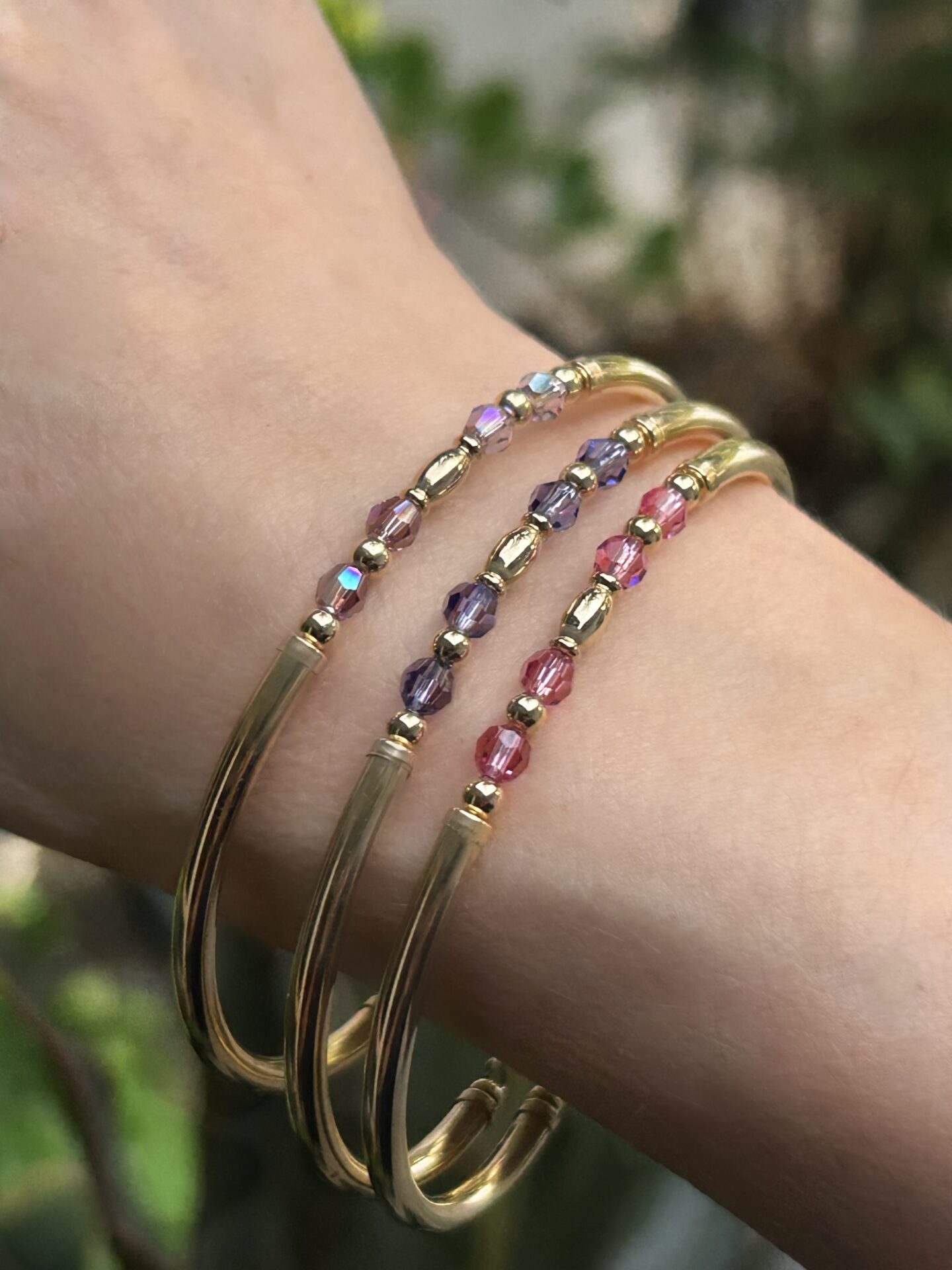 Abbie Tanzanite Austrian Crystal Gold Filled Bracelet - Image 3