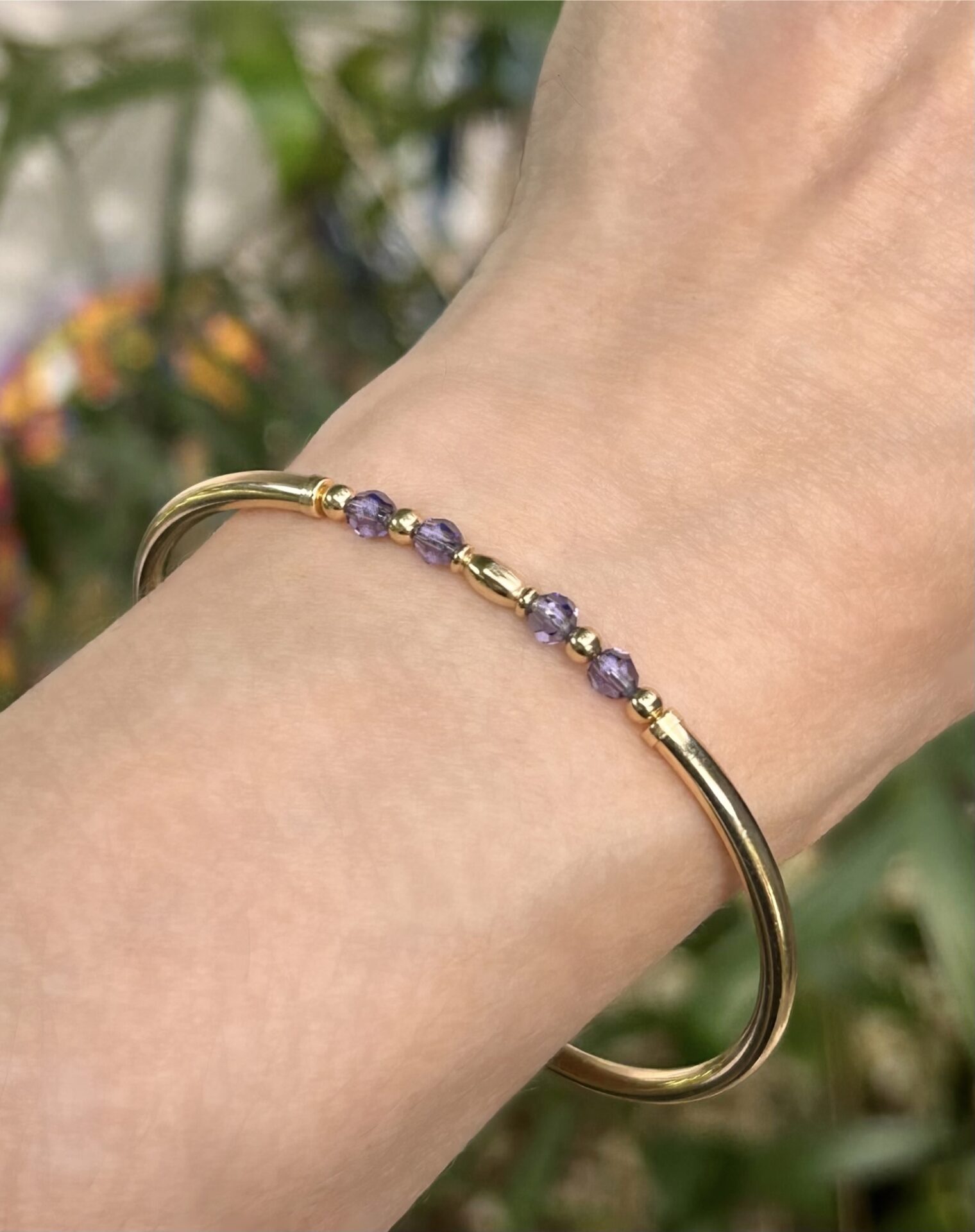 Abbie Tanzanite Austrian Crystal Gold Filled Bracelet - Image 2