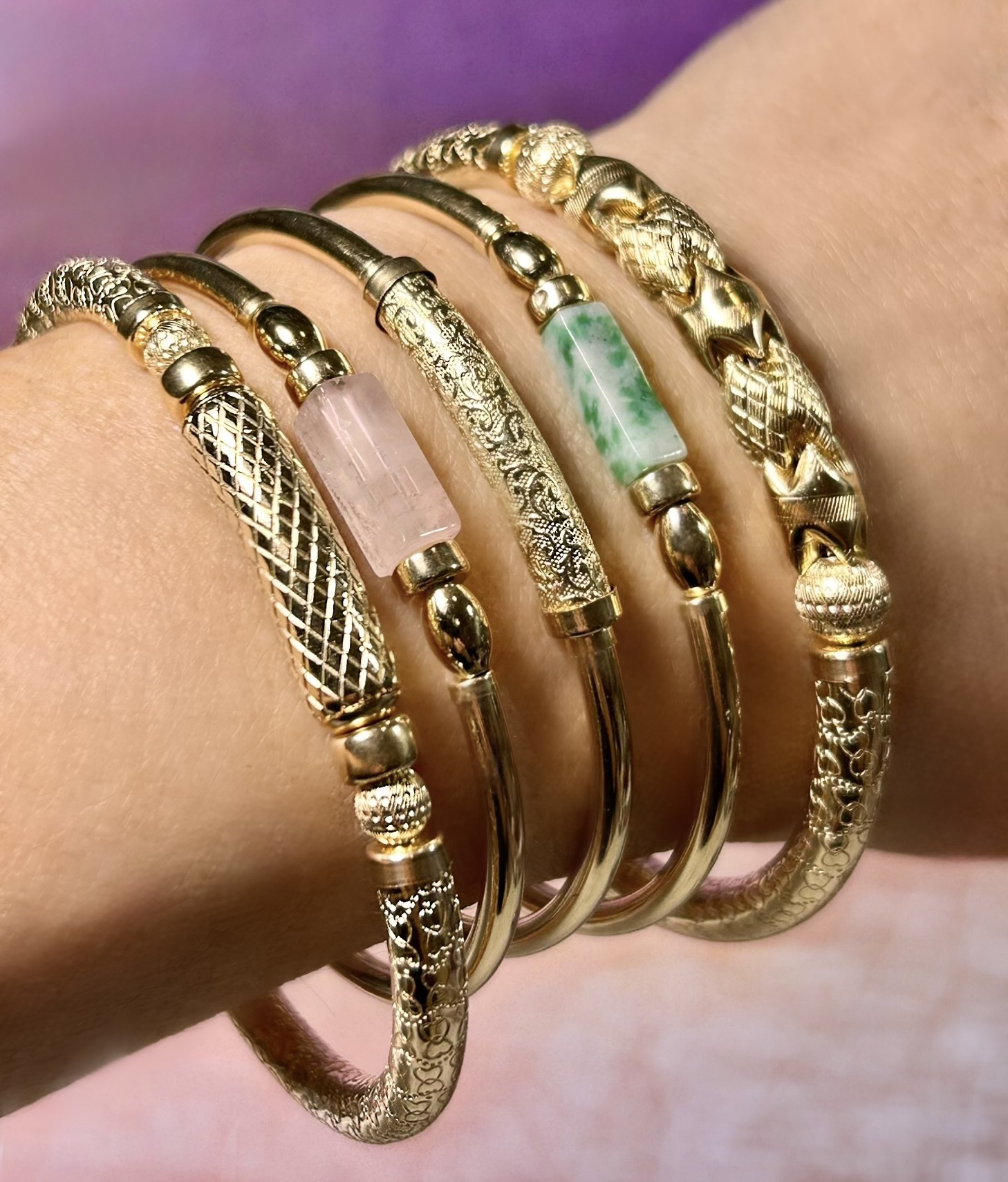 Turkessa Bar Wide Band Gold Filled Bracelet - Image 2