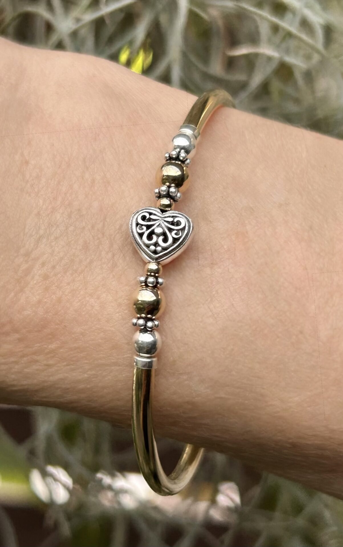 Meika Filigree Heart Gold Filled Bracelet - Image 5