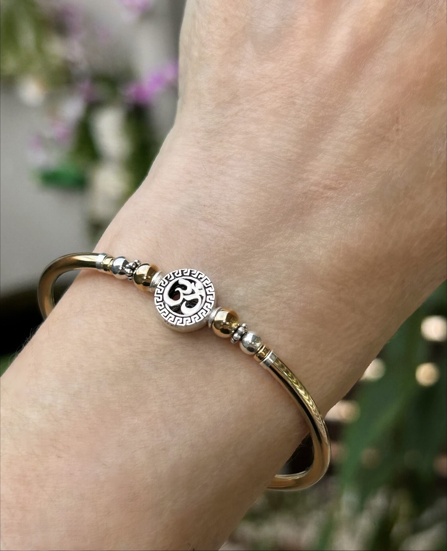 Aum 2Tone Gold Filled Bracelet - Image 3