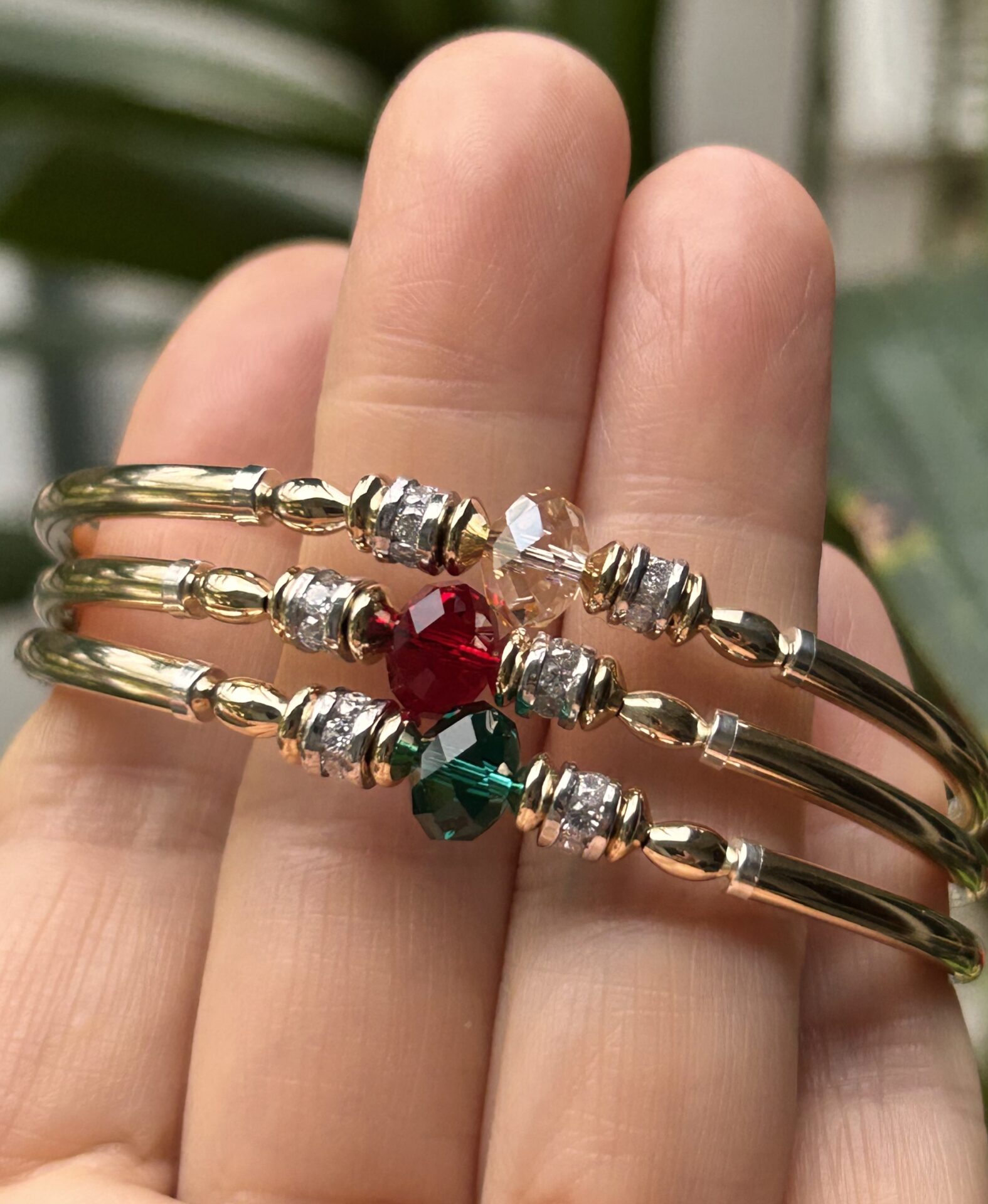 Carla Red Austrian Crystal Gold Filled Bracelet - Image 4