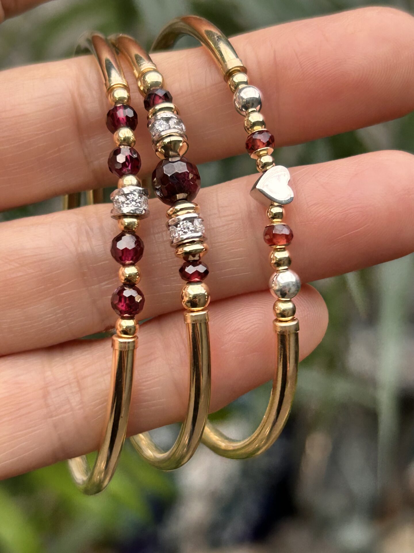 Garnet Nikki Gold Filled Bracelet - Image 2