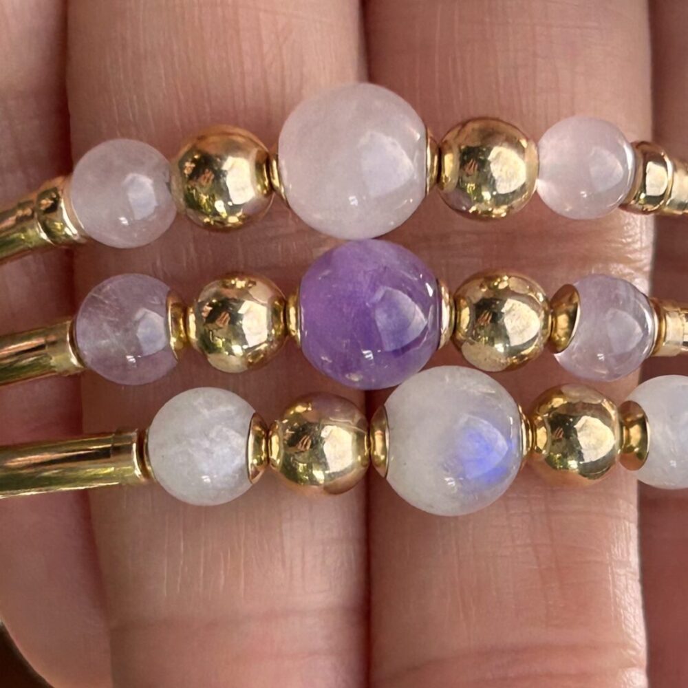 Amethyst Lavender Classic Gold Filled Bracelet