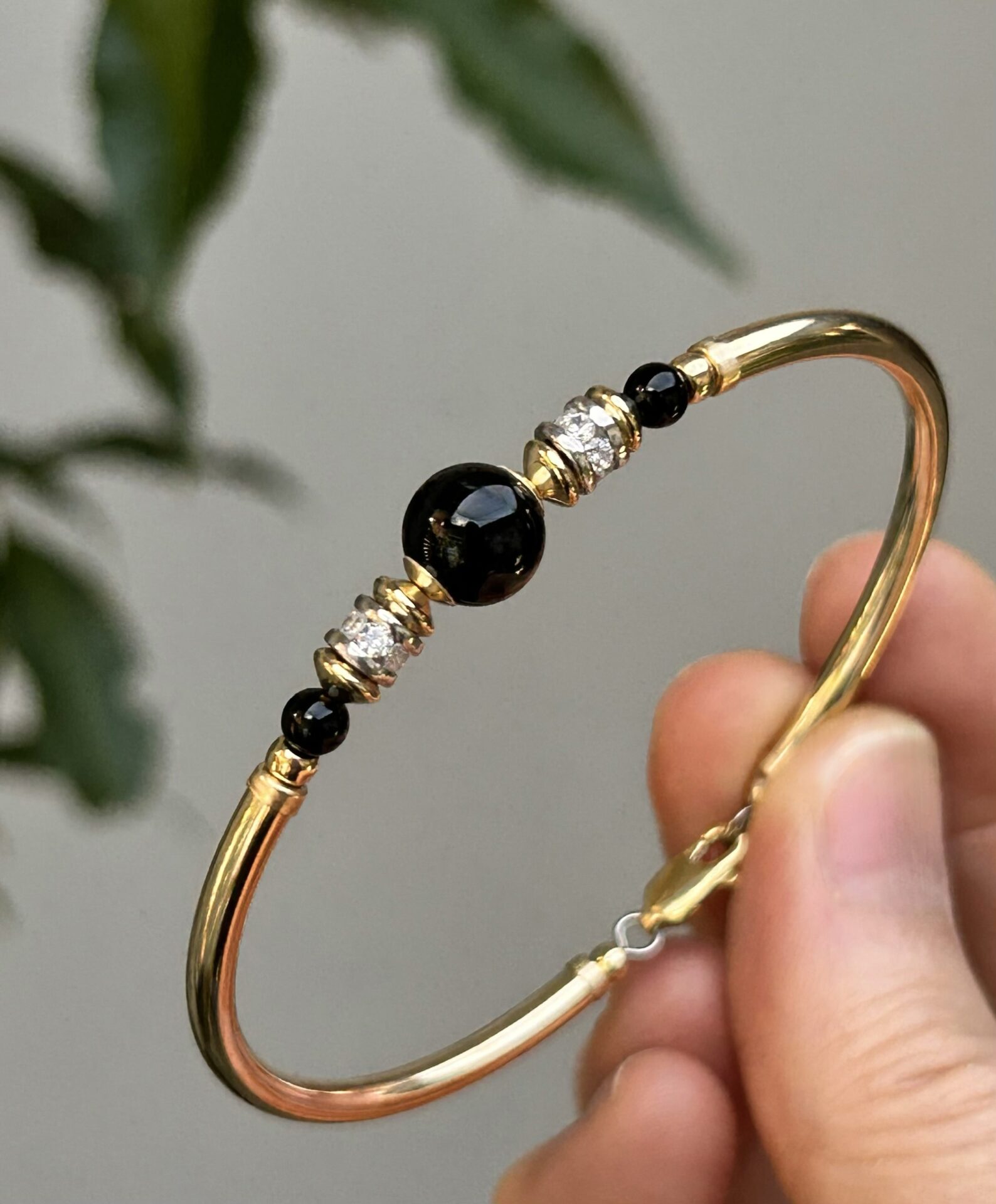 Black Onyx Bella Gold Filled Bracelet - Image 2