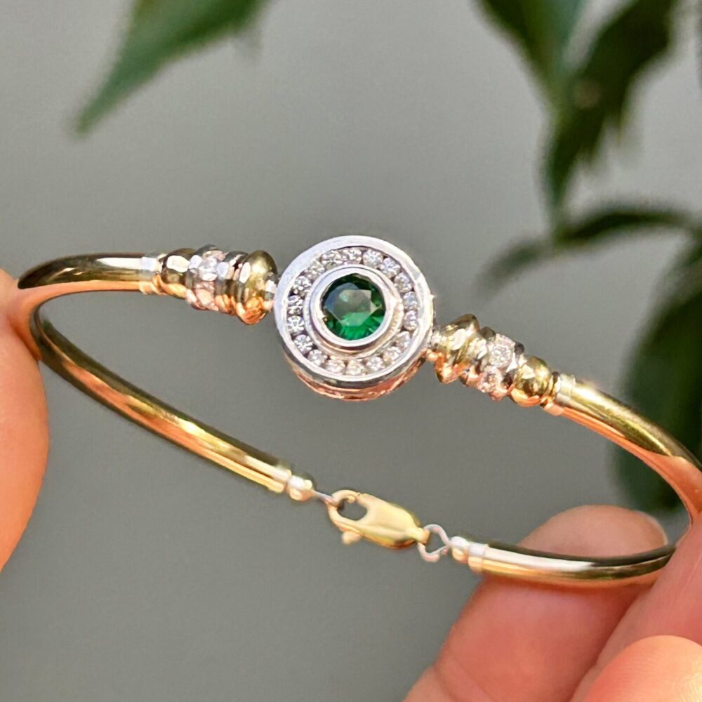 Emerald Anastasia Gold Filled Bracelet