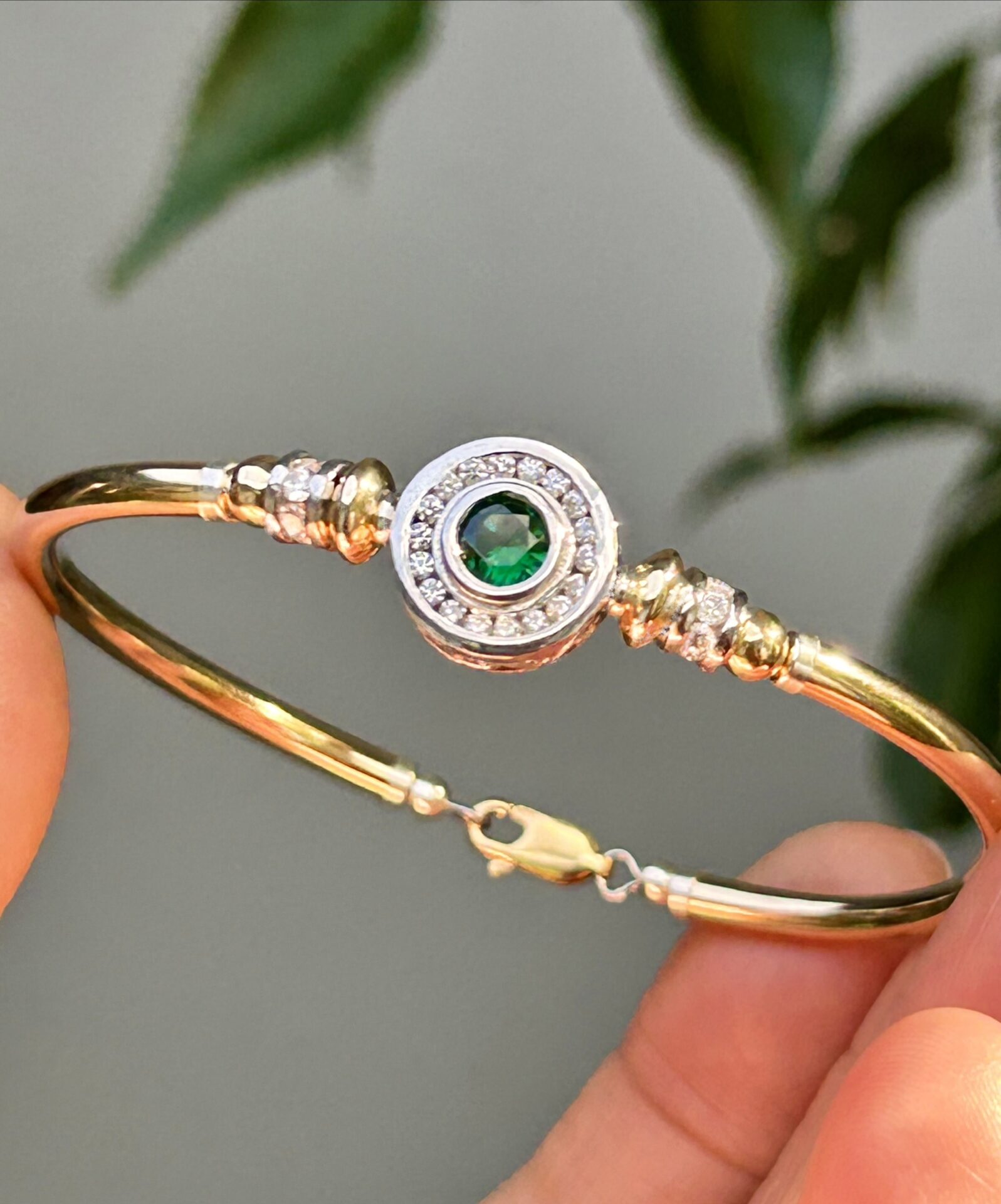 Emerald Anastasia Gold Filled Bracelet