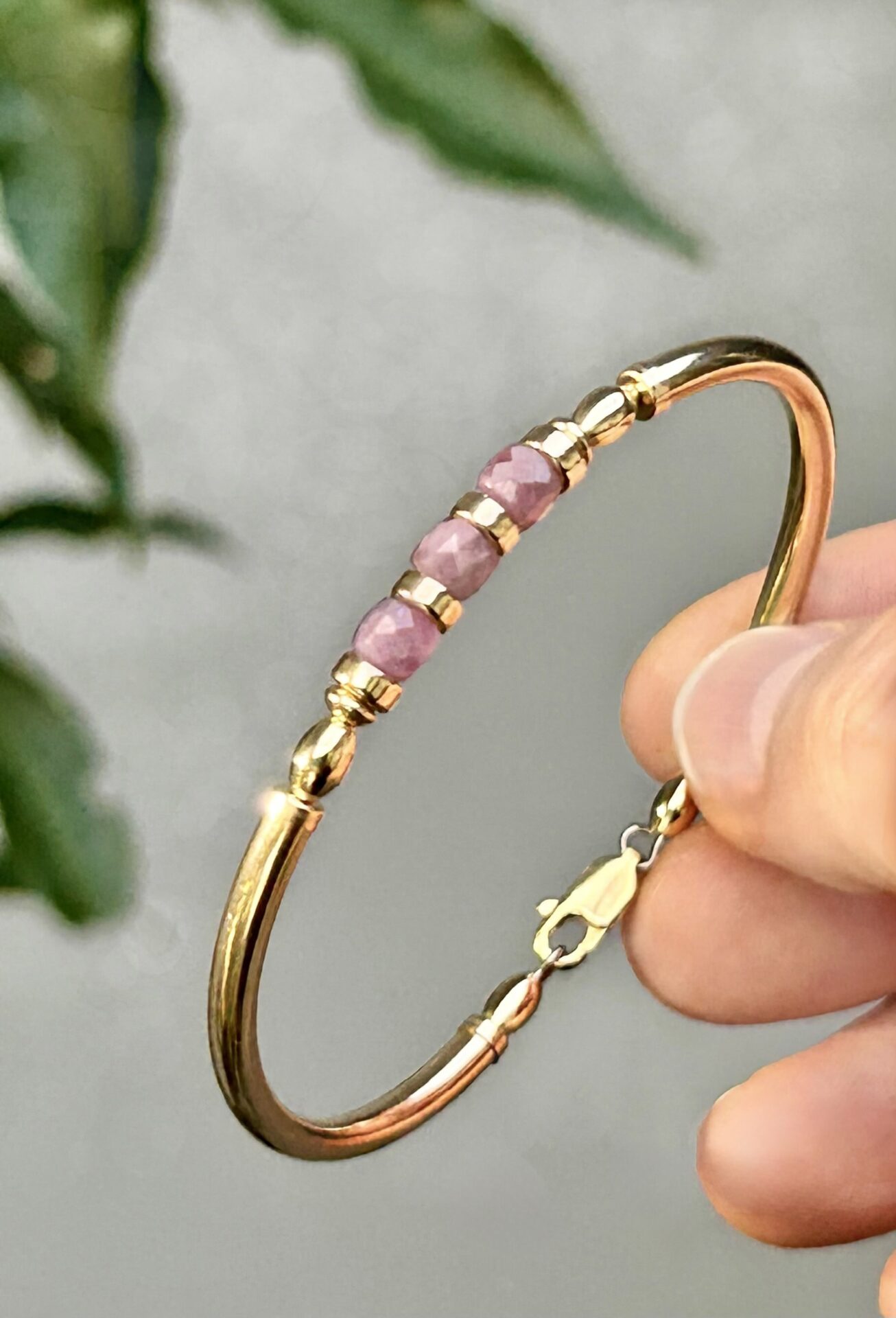 Tourmaline Pia Gold Filled Bracelet (Pink)