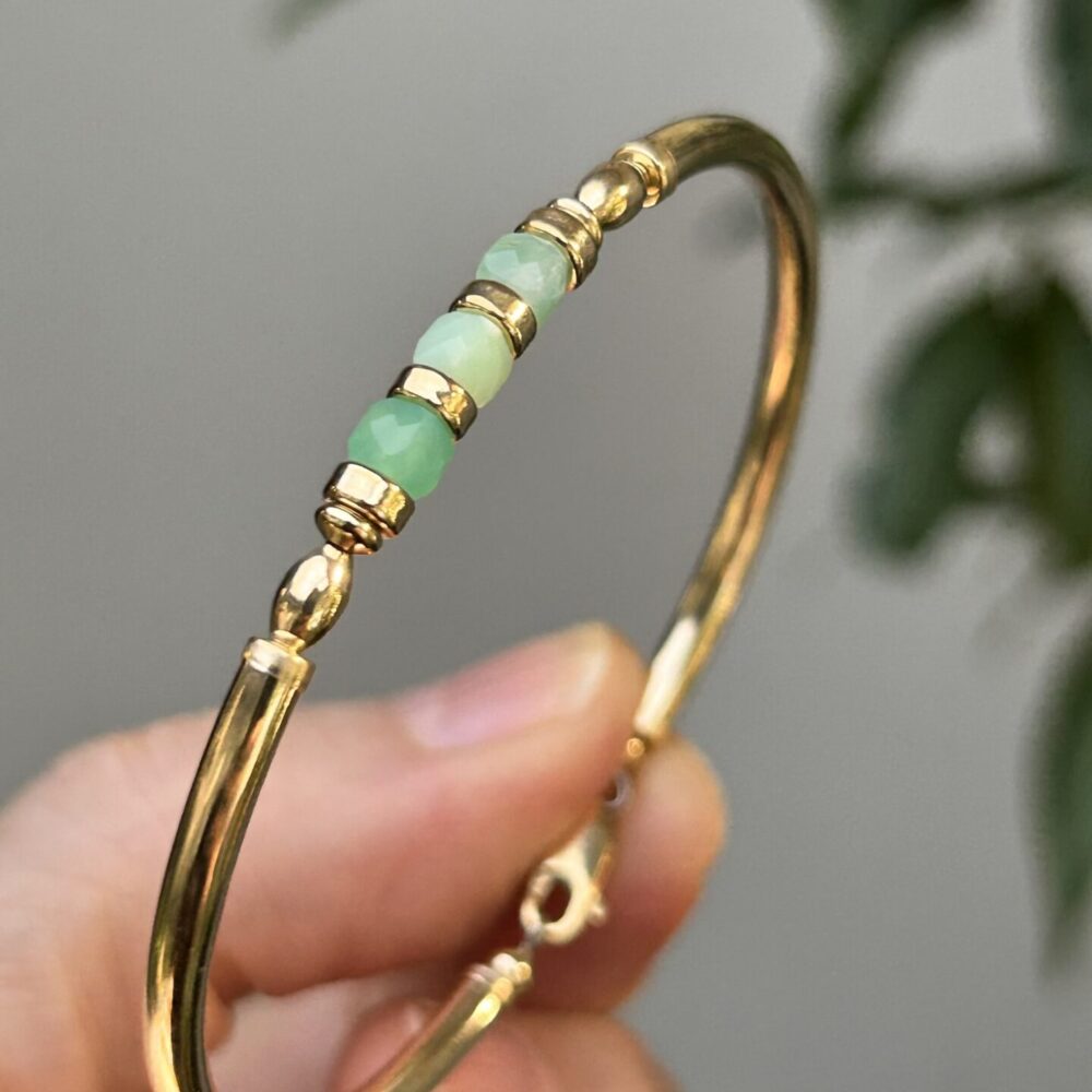 Chrysoprase Pia Gold Filled Bracelet