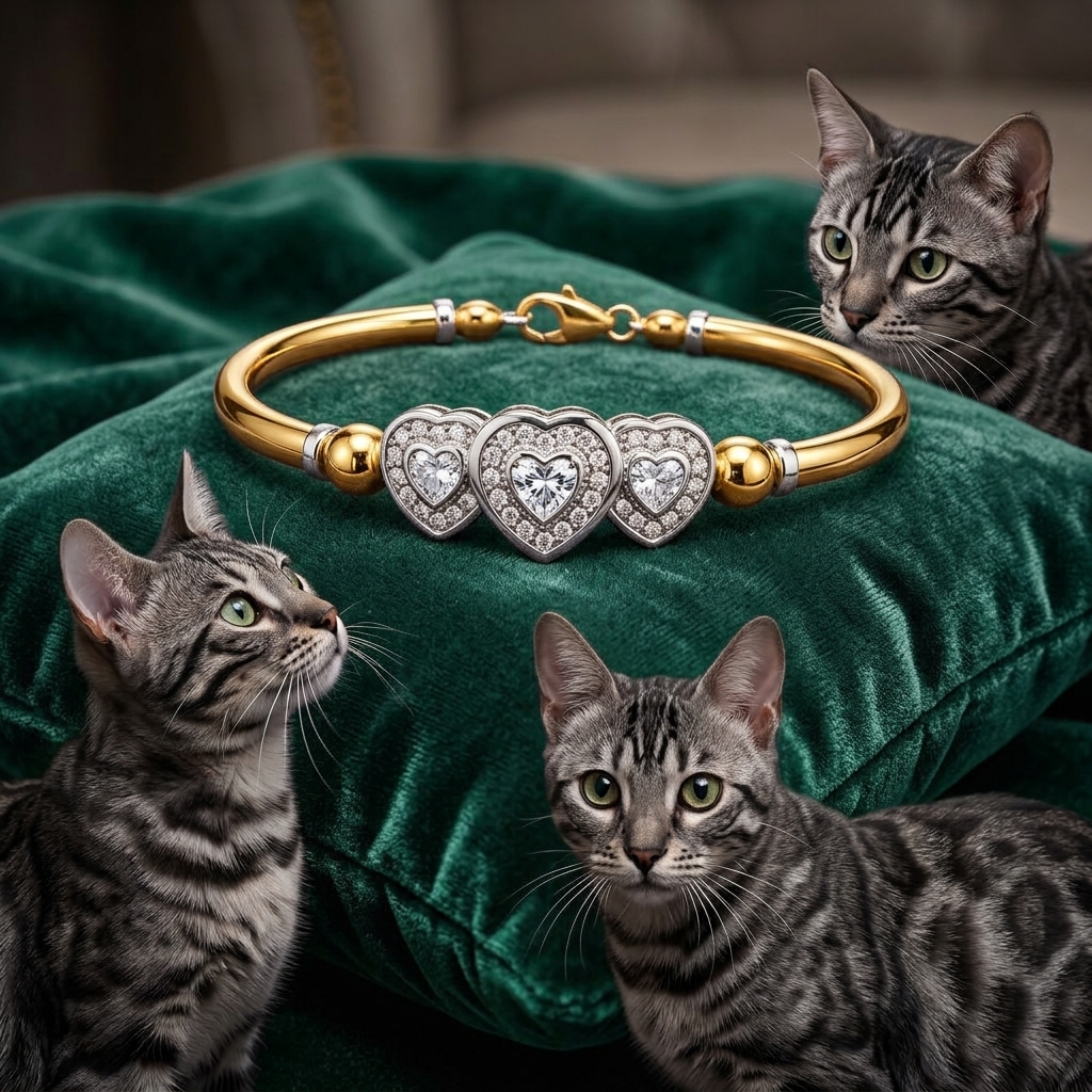 Annabella Tri Heart Cz Gold Filled Bracelet - Image 7