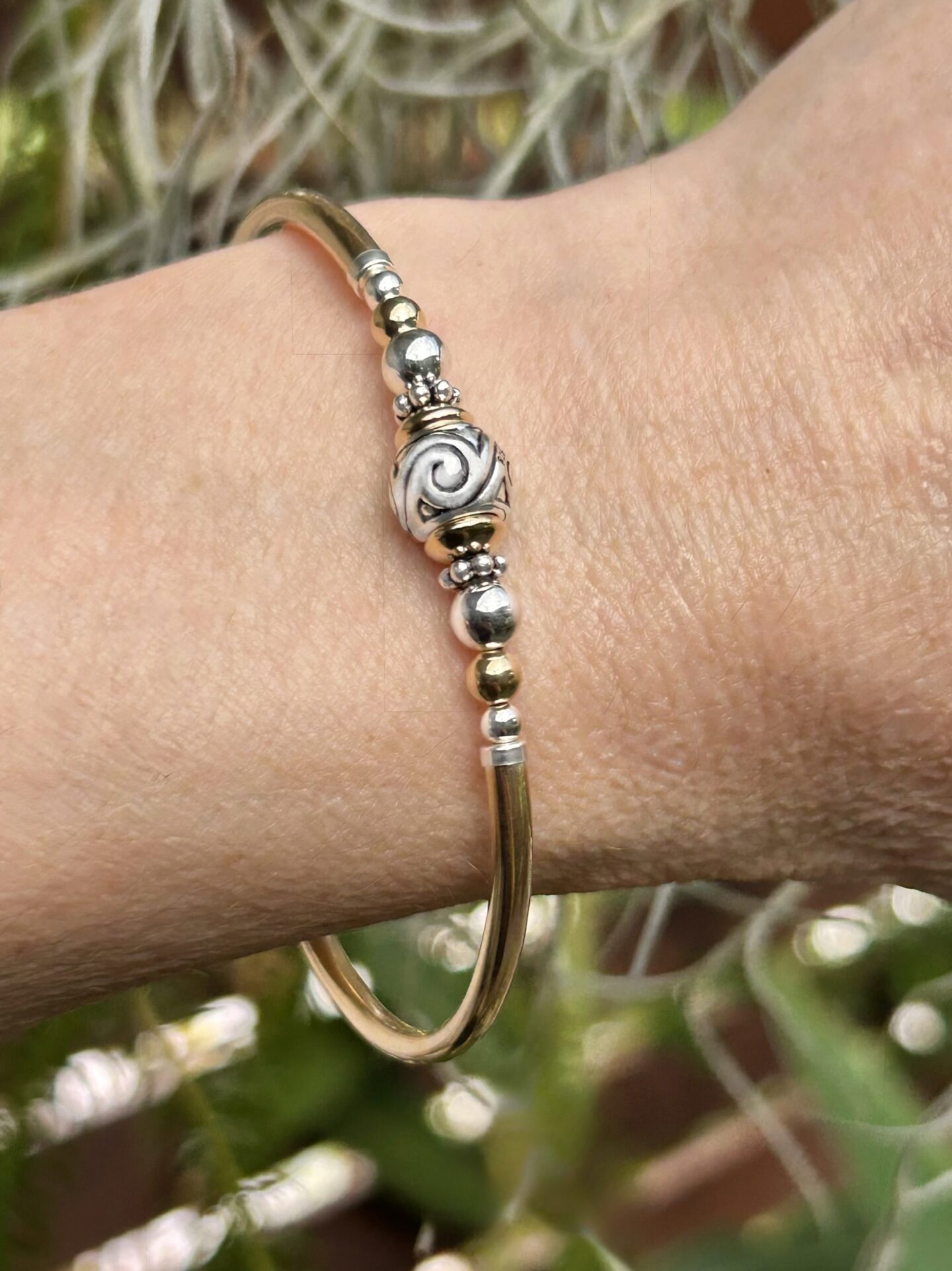 Oshun 2 Tone Gold Filled Bracelet - Image 2