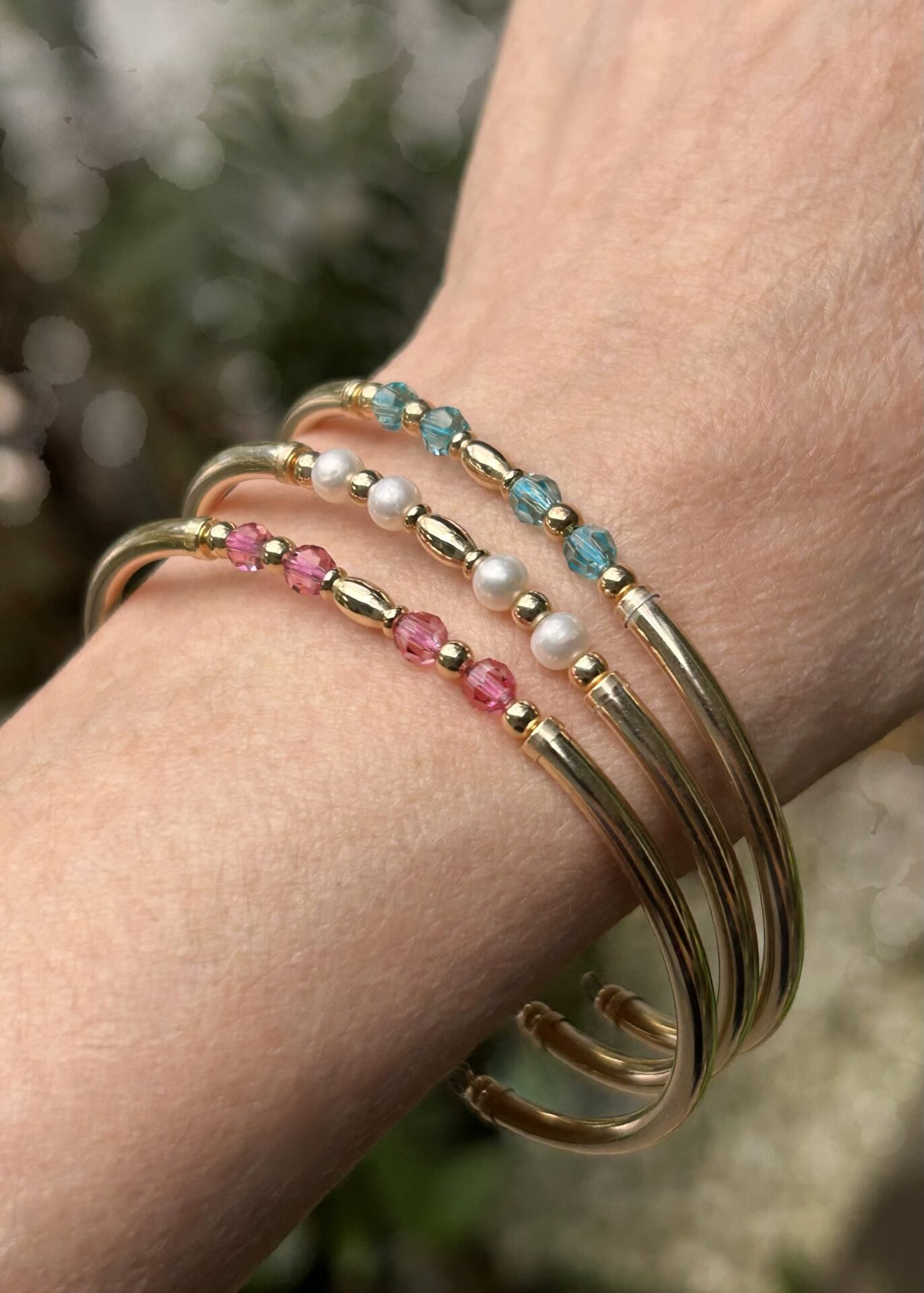 Abbie Topaz Austrian Crystal Gold Filled Bracelet - Image 3