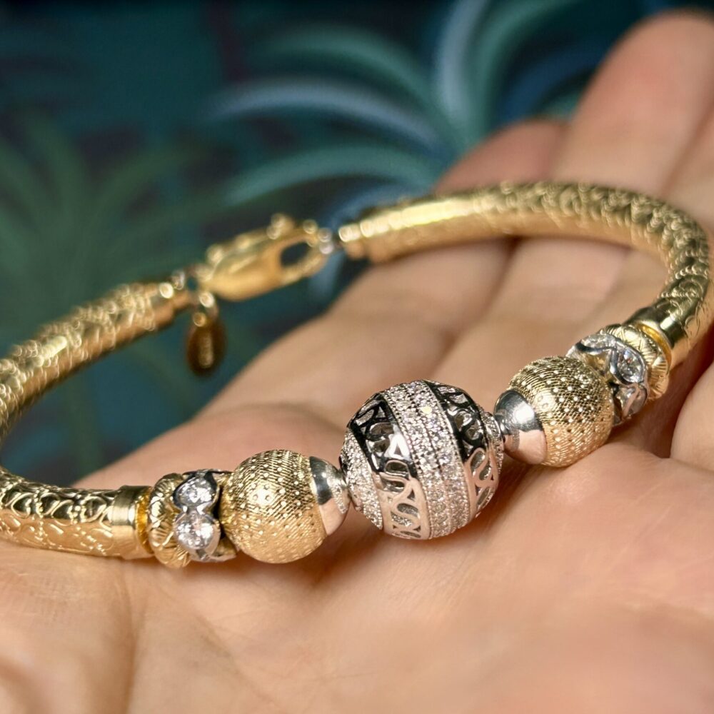 Chelsea Cz Wide Band Gold Filled Bracelet