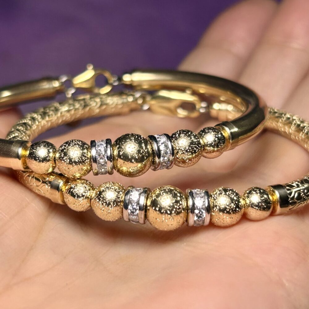 Amirah Eliza Wide Band Gold Filled Bracelet