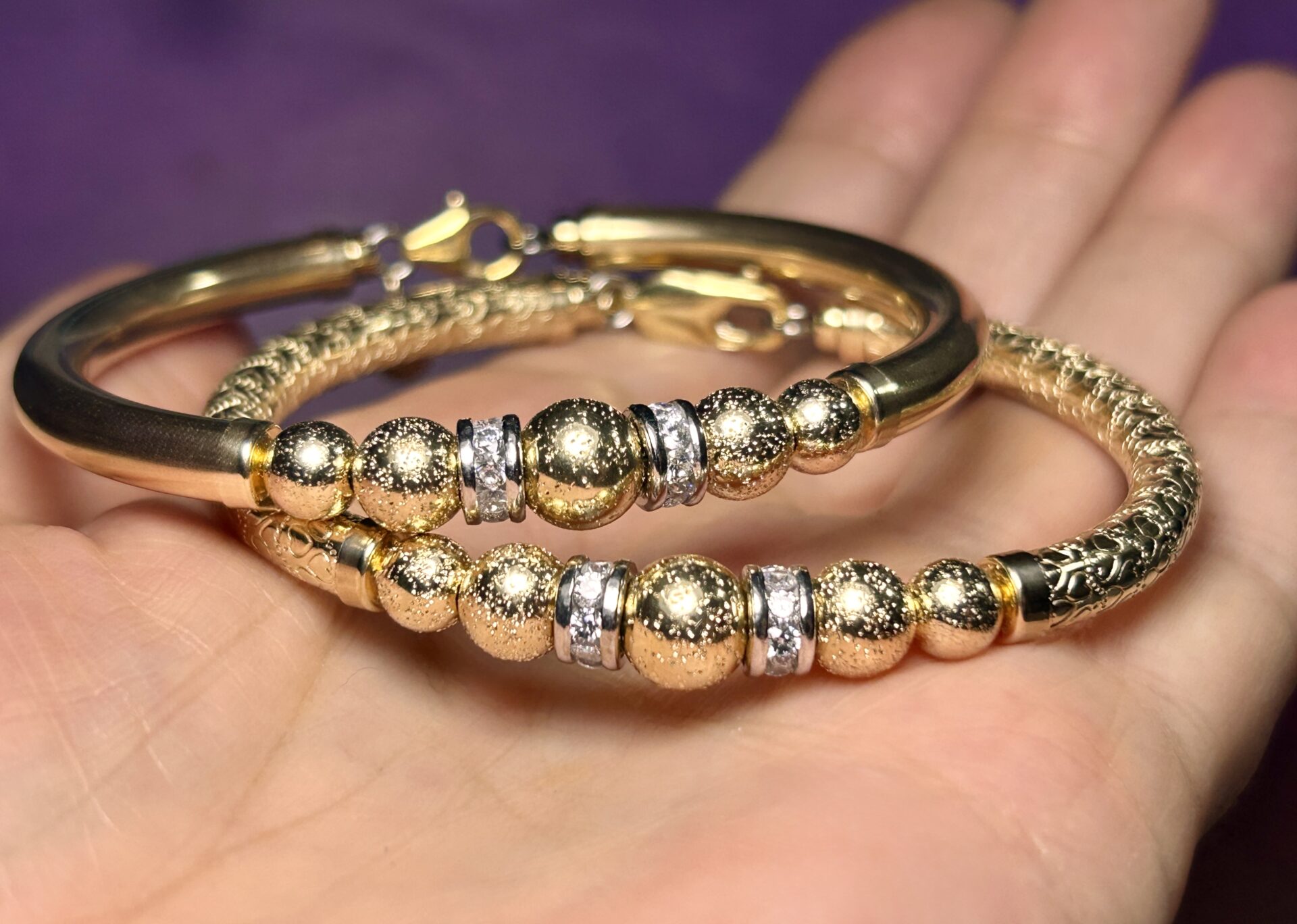 Amirah Eliza Wide Band Gold Filled Bracelet