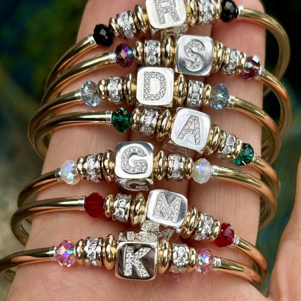 Initial Austrian Crystal Gold Filled Bracelet