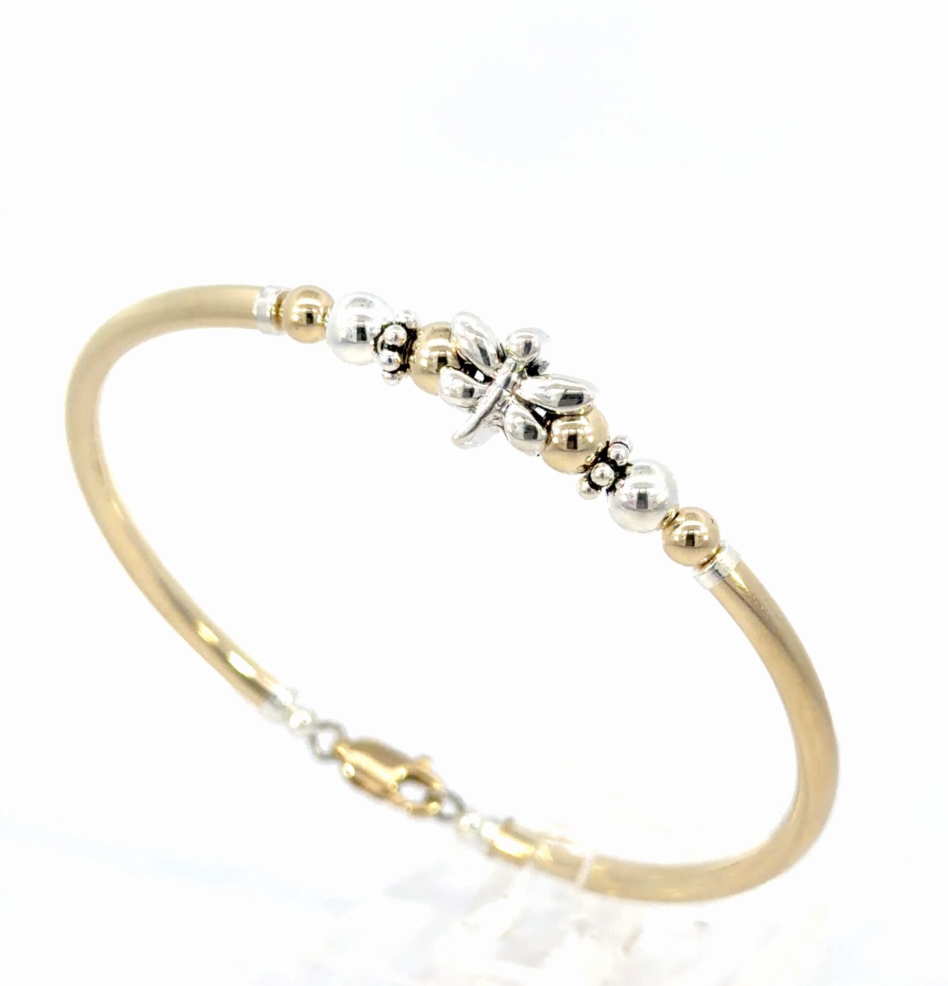 Dragonfly 2 Tone Gold Filled Bracelet