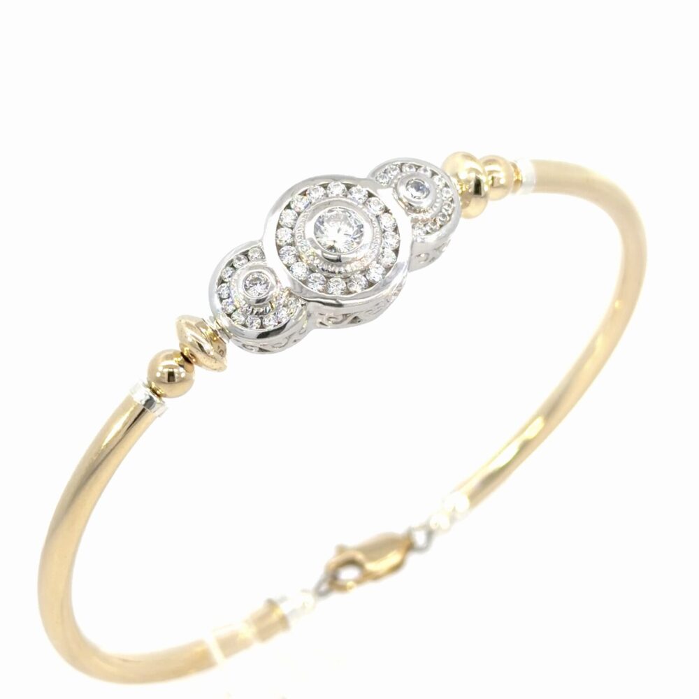 Tri Anastasia Cz Gold Filled Bracelet