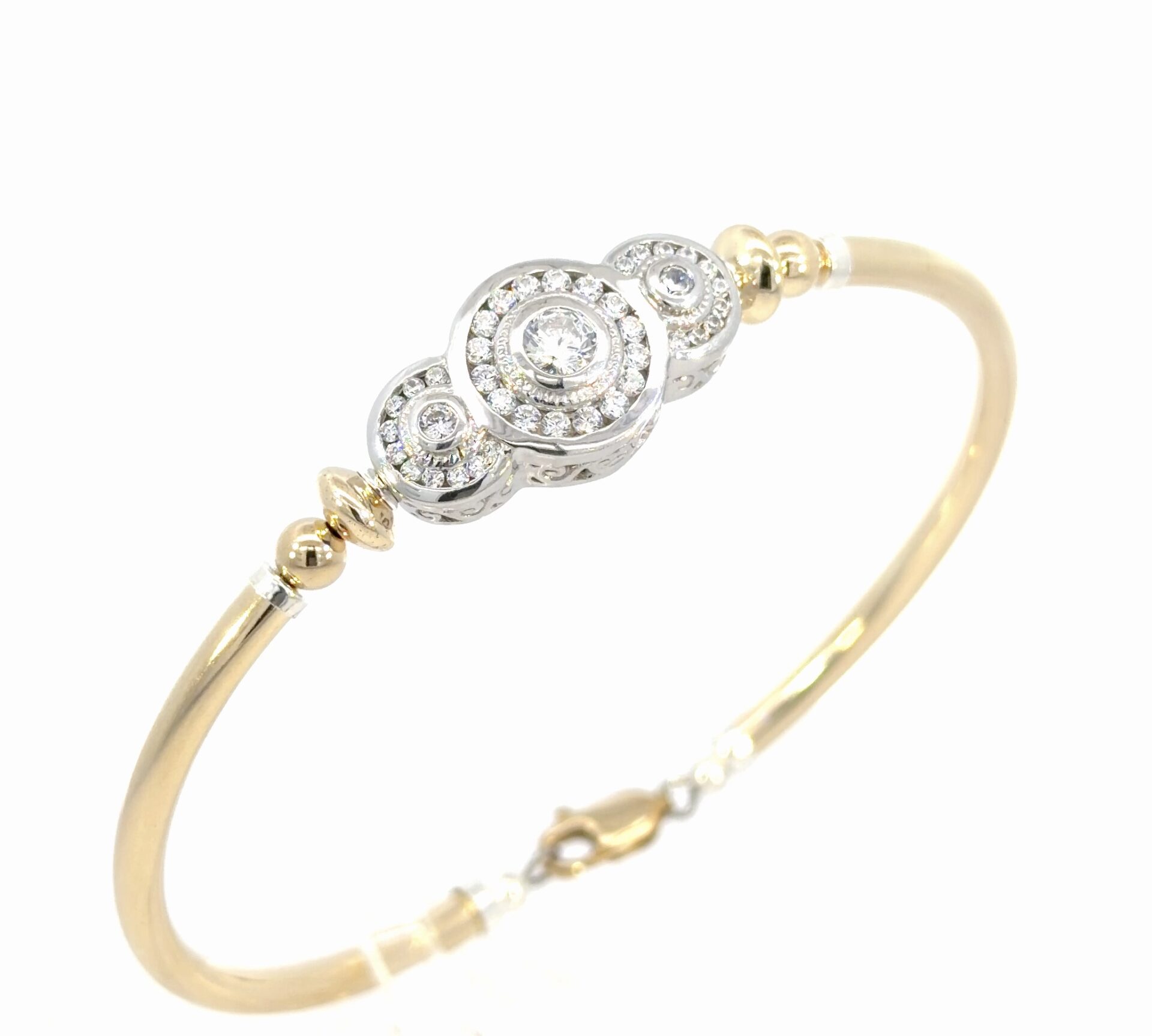 Tri Anastasia Cz Gold Filled Bracelet