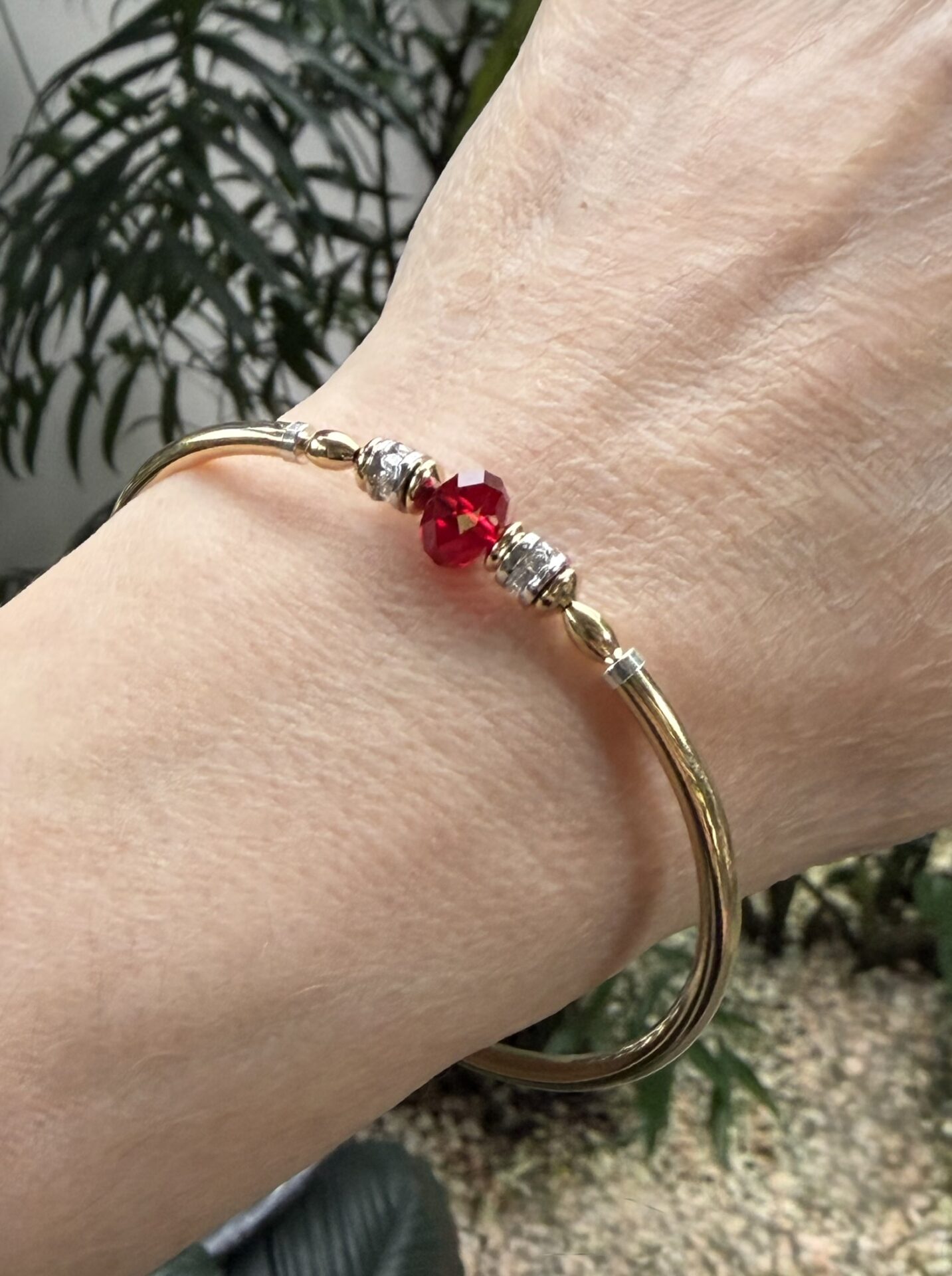 Carla Red Austrian Crystal Gold Filled Bracelet - Image 2