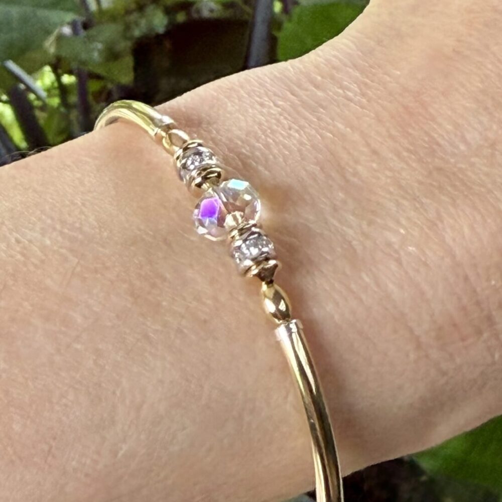 Carla Clear Austrian Crystal Gold Filled Bracelet