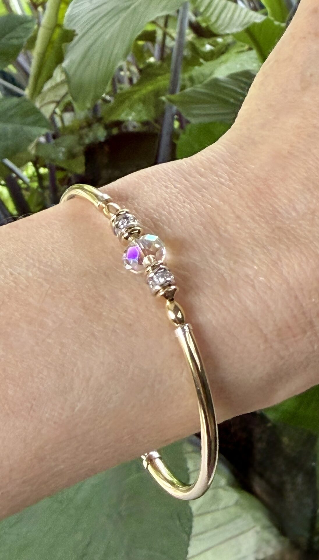 Carla Clear Austrian Crystal Gold Filled Bracelet