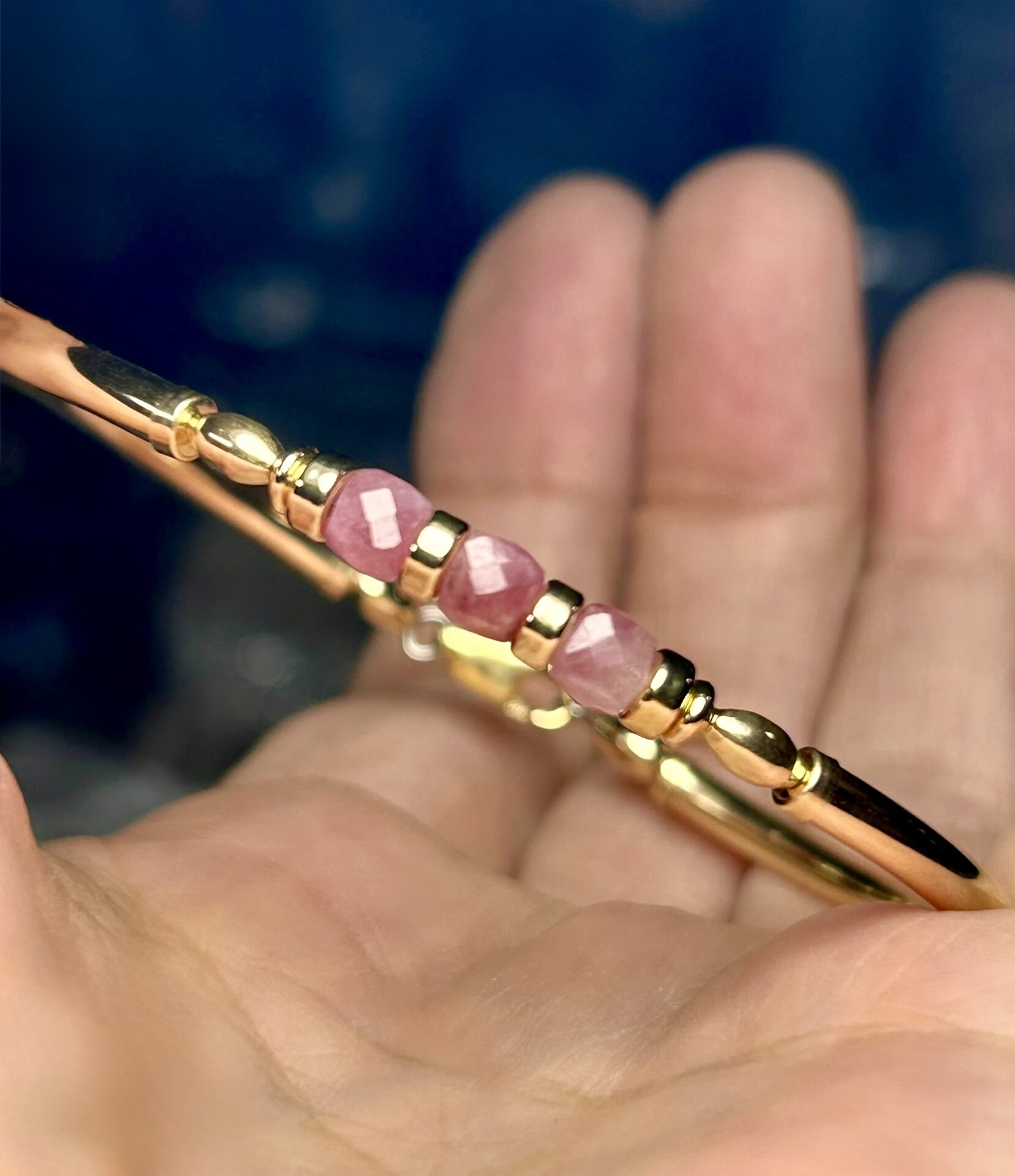 Tourmaline Pia Gold Filled Bracelet (Pink) - Image 2
