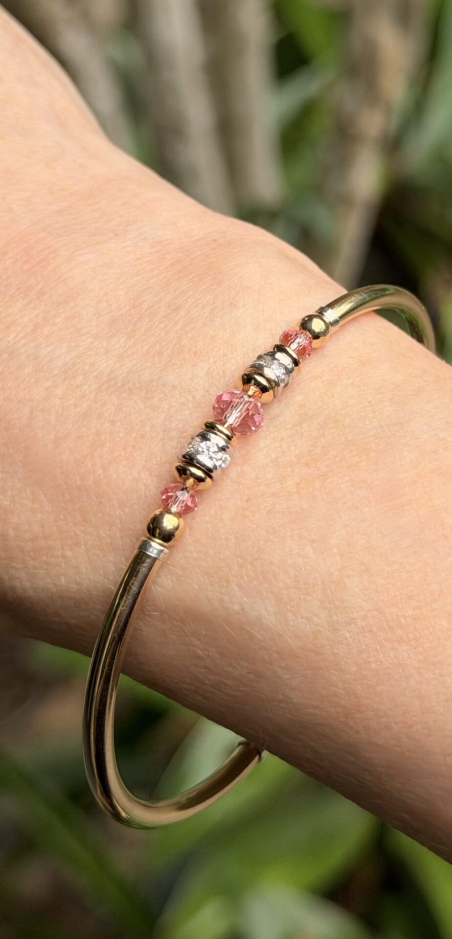 Vienna Pink Australian Crystal Gold Filled Bracelet - Image 2