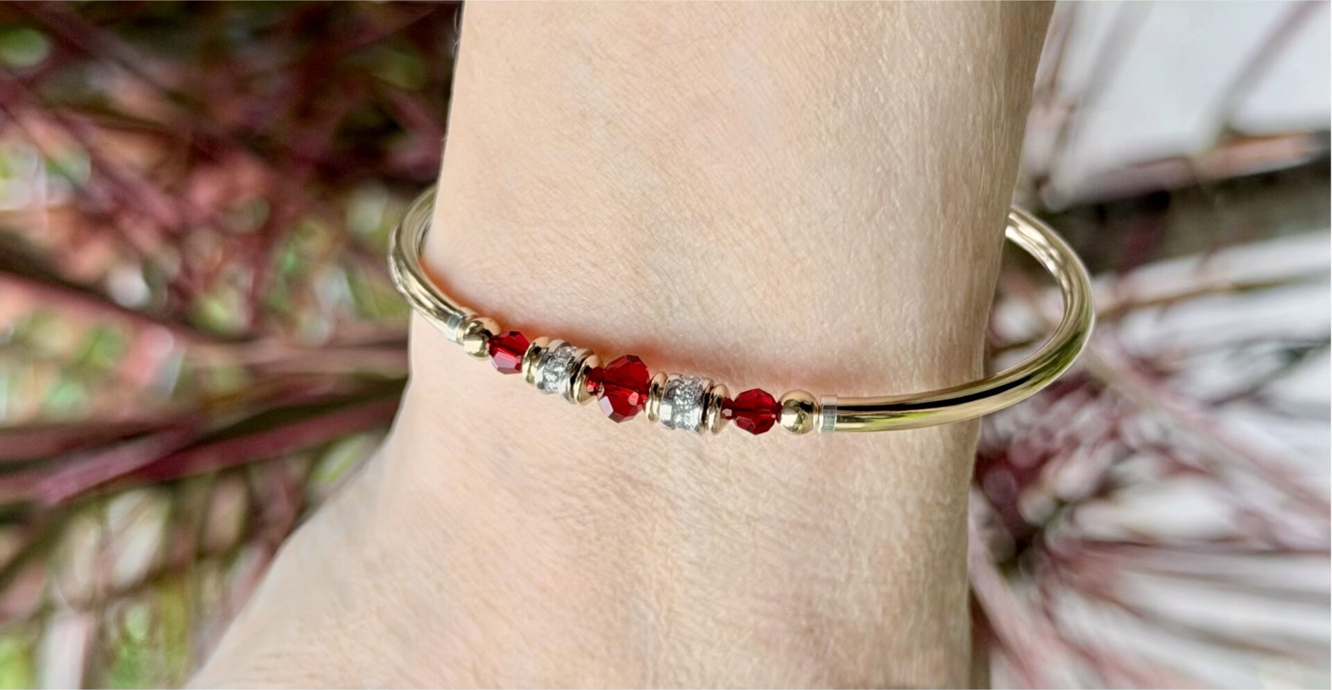 Vienna Red Austrian Crystal Gold Filled Bracelet - Image 2