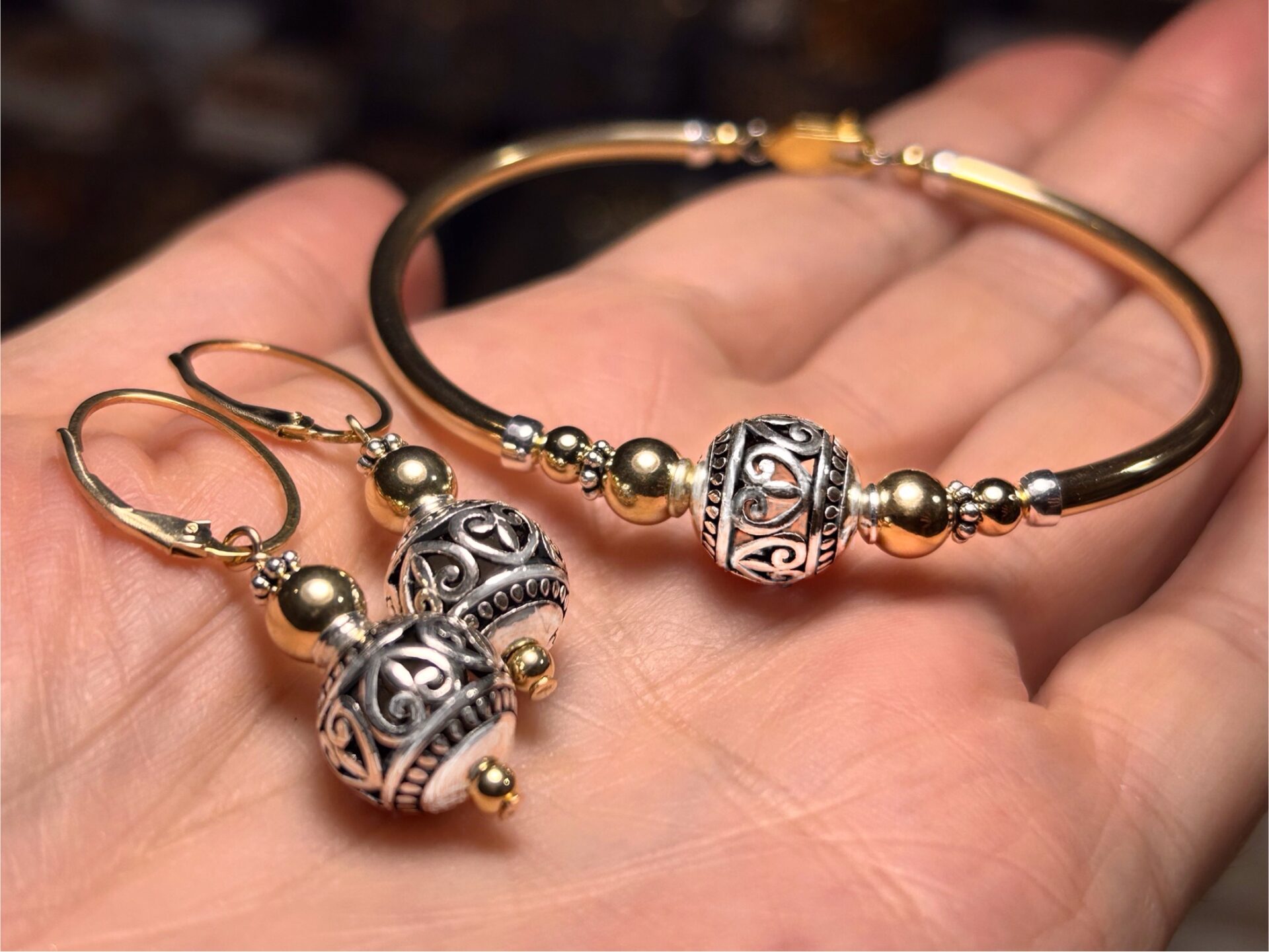 Amorette 2 Tone Gold Filled Bracelet - Image 3