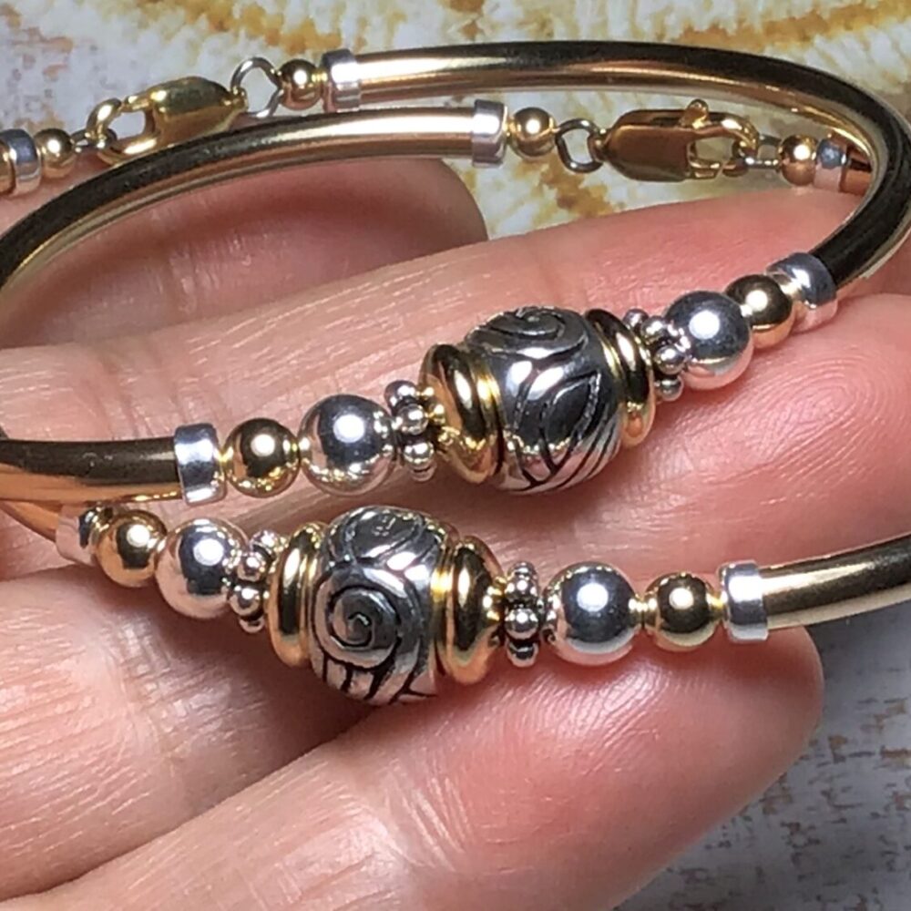 Oshun 2 Tone Gold Filled Bracelet