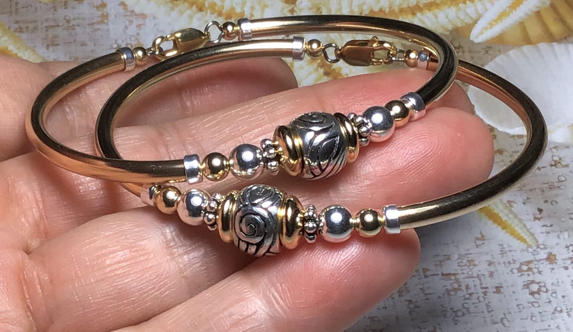 Oshun 2 Tone Gold Filled Bracelet