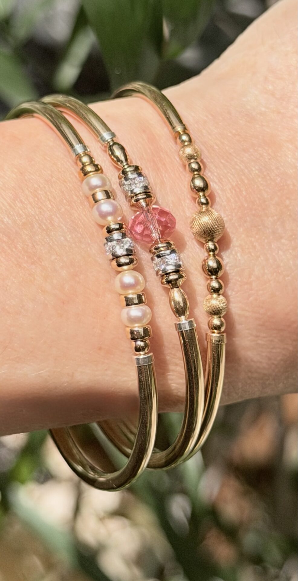 Nikki White Pearl Gold Filled Bracelet - Image 5
