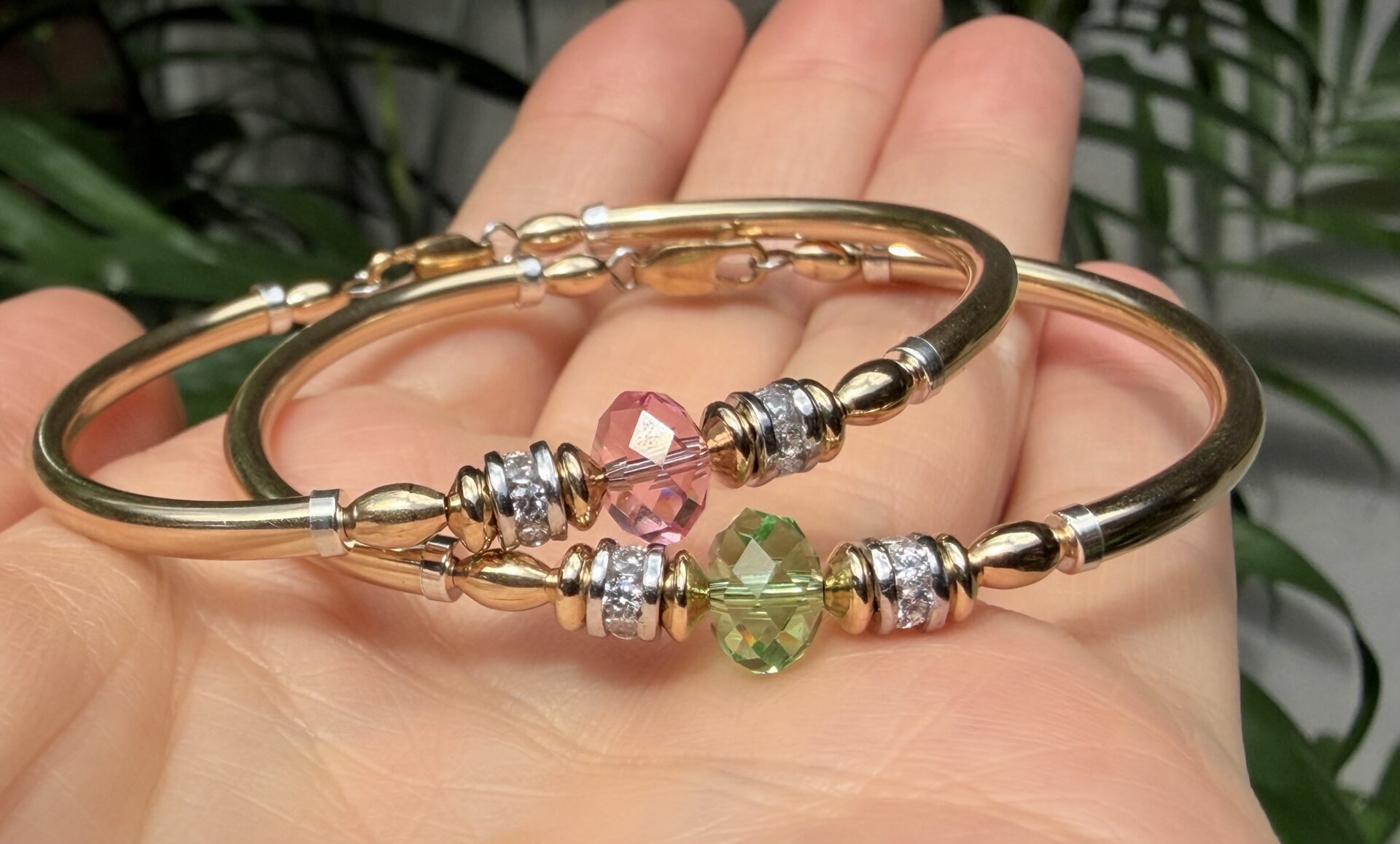 Carla Peridot Austrian Crystal Gold Filled Bracelet - Image 4