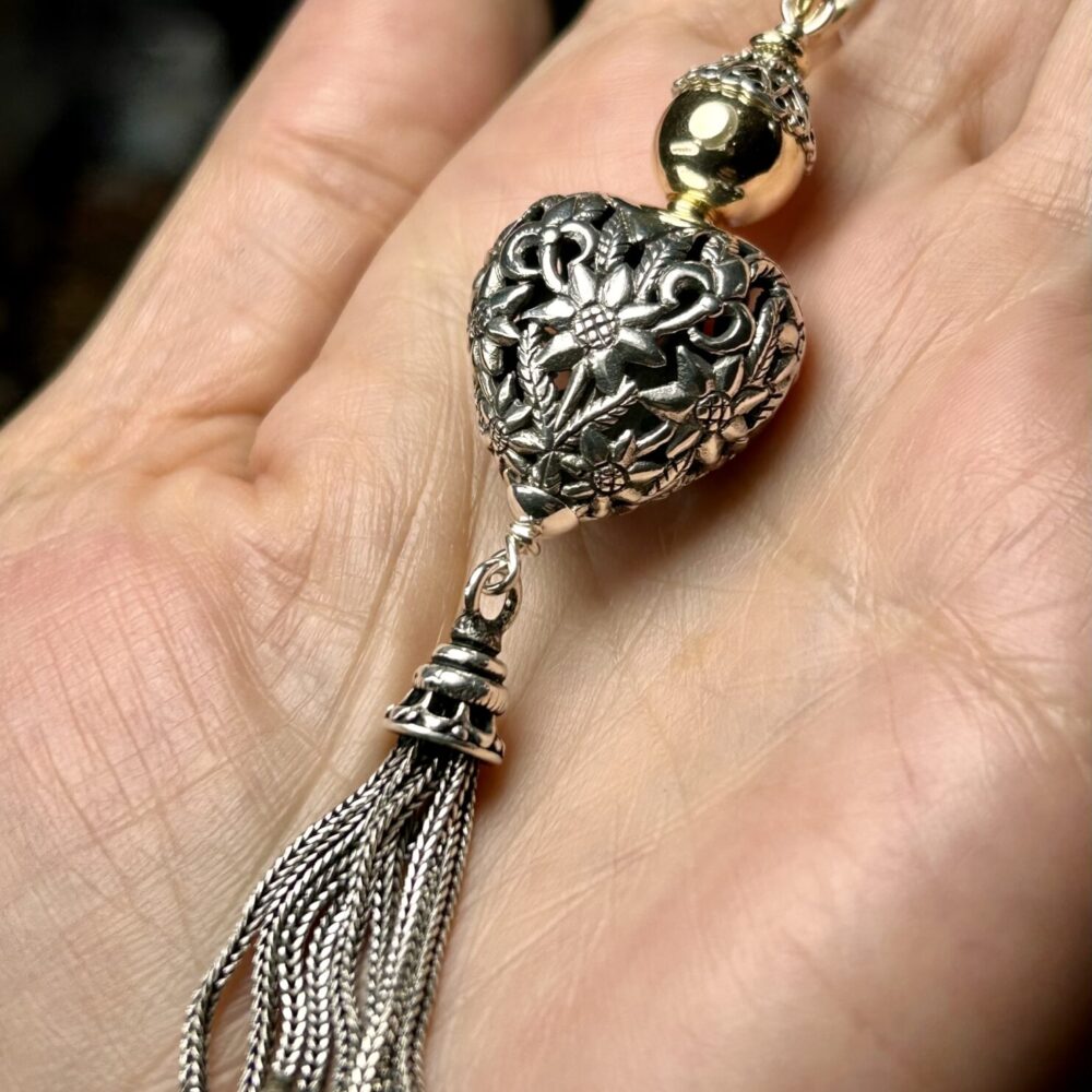 Athena Heart Tassel Pendant