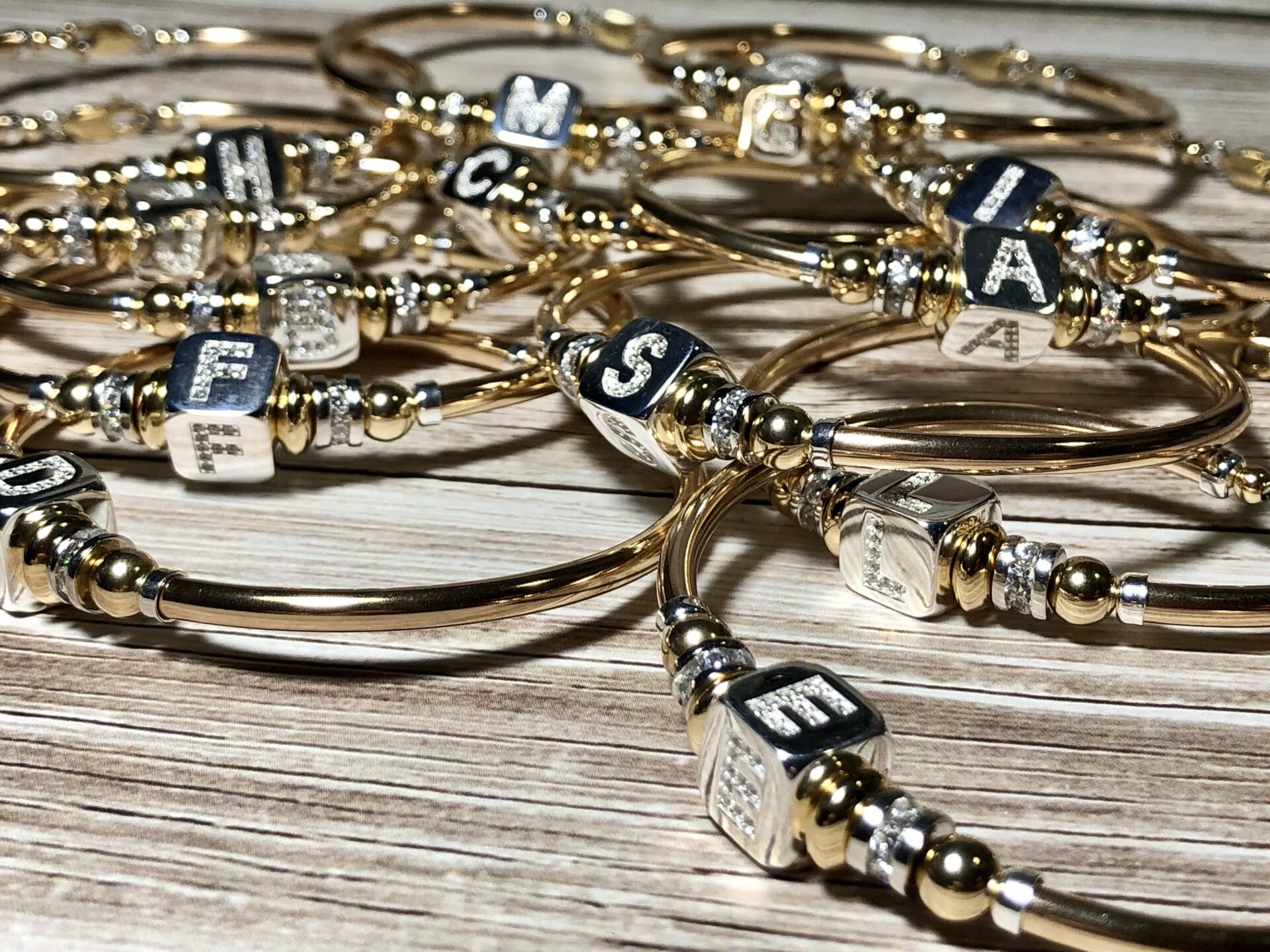 Initial Cz Gold Filled Bracelet - Image 2