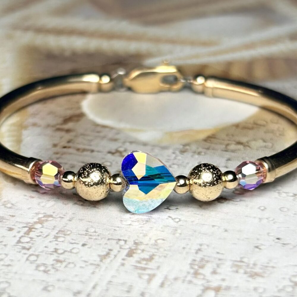 Baby Crystal HeartGold Filled Bracelet