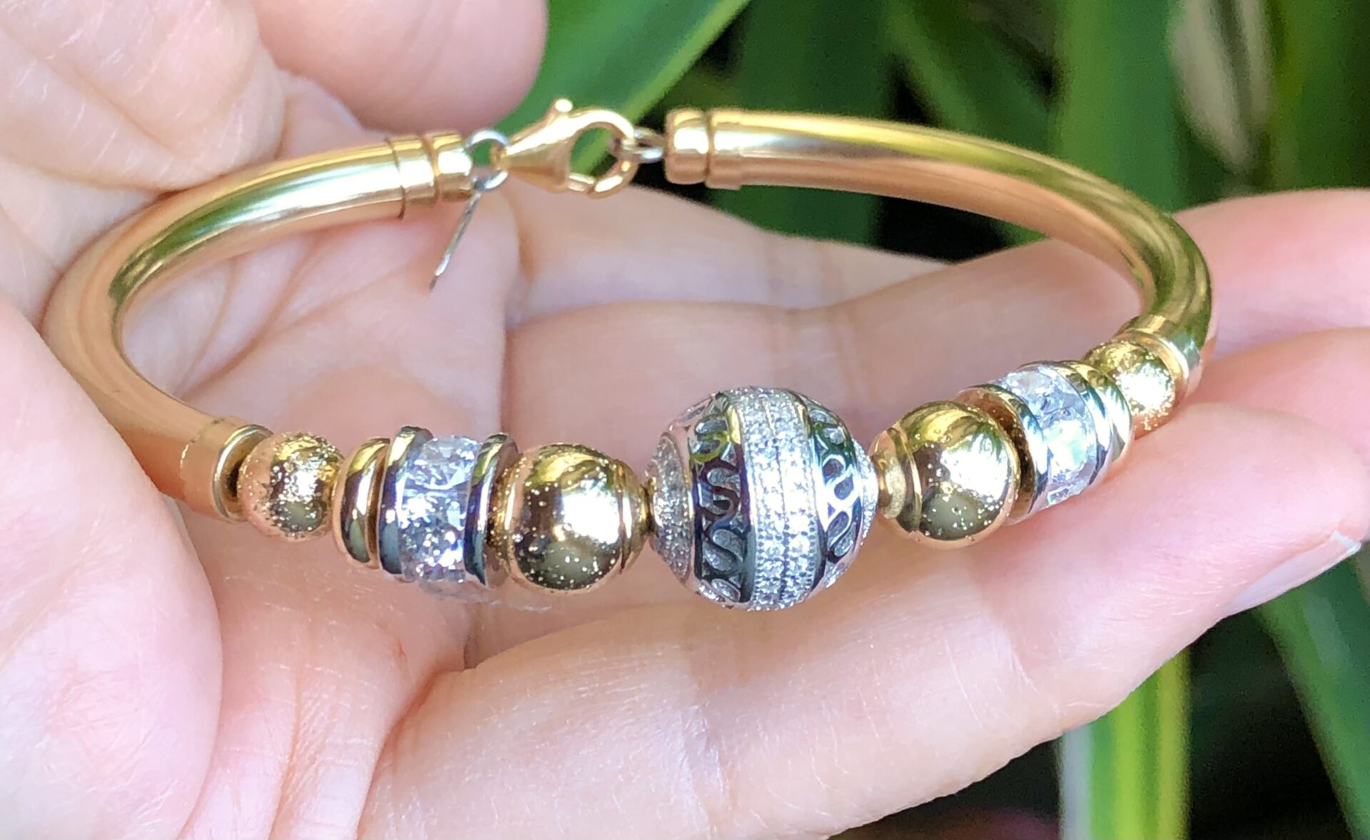Chelsea Cz Wide Band Gold Filled Bracelet - Image 4