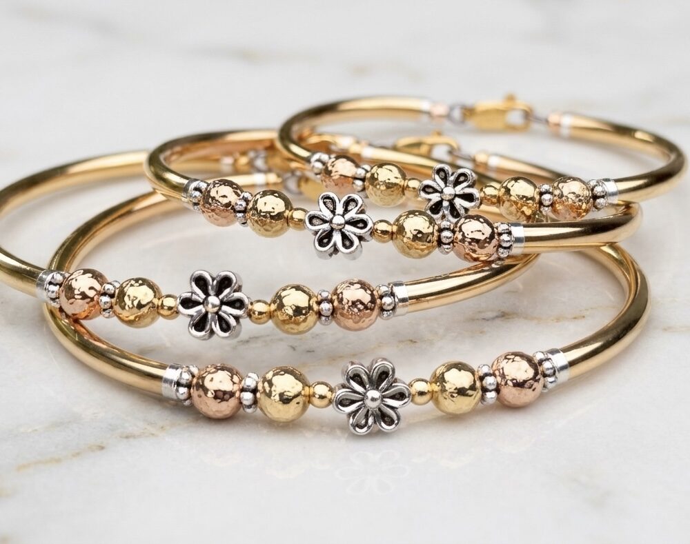 Poppy Tri-Colour Gold Filled Bracelet