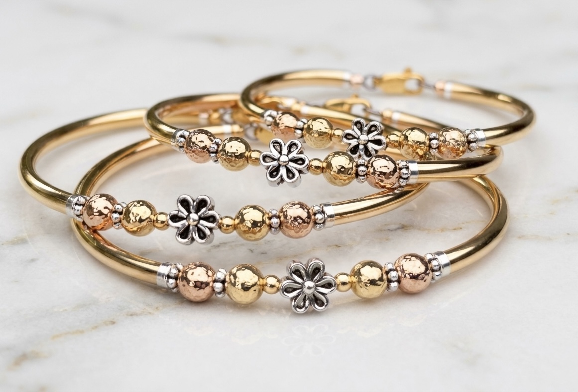 Poppy Tri-Colour Gold Filled Bracelet