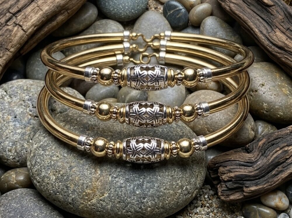 Maddie 2 Tone Gold Filled Bracelet